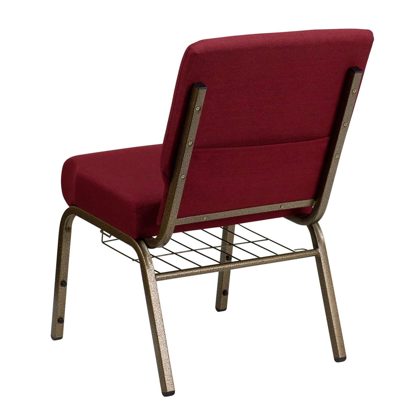 Burgundy Fabric Church Chair FD-CH0221-4-GV-3169-BAS-GG