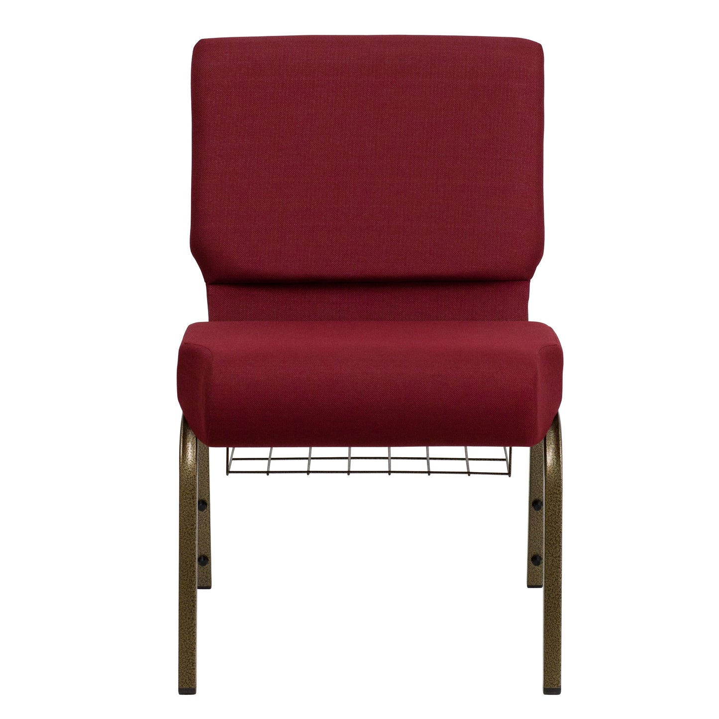 Burgundy Fabric Church Chair FD-CH0221-4-GV-3169-BAS-GG