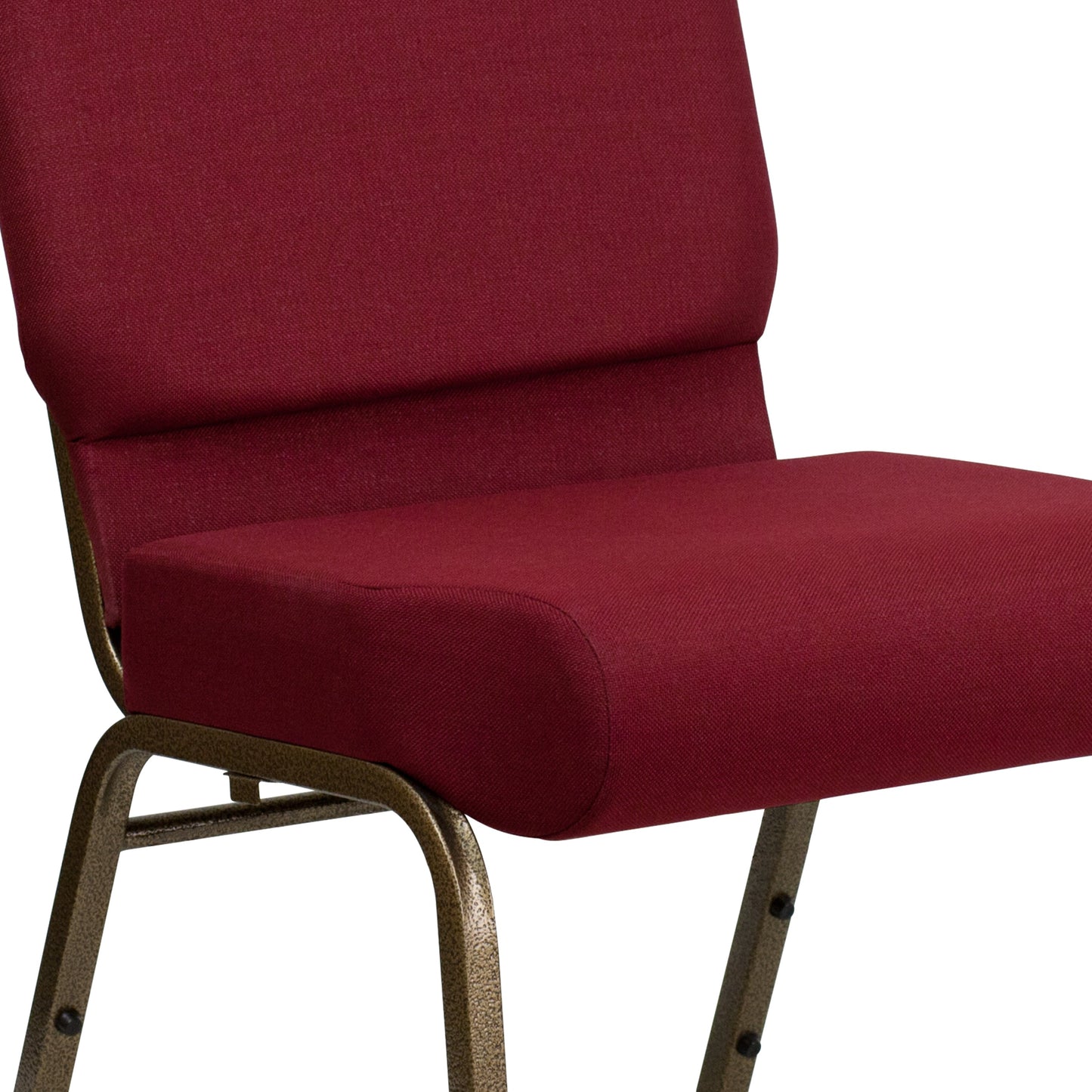 Burgundy Fabric Church Chair FD-CH0221-4-GV-3169-GG