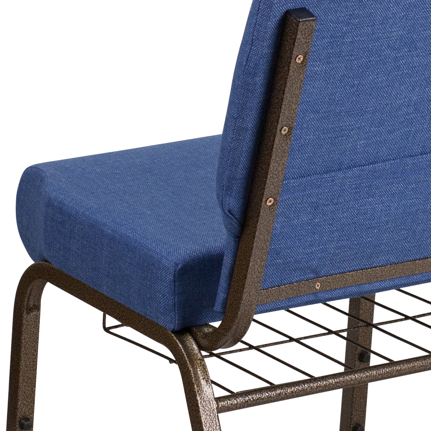 Blue Fabric Church Chair FD-CH0221-4-GV-BLUE-BAS-GG