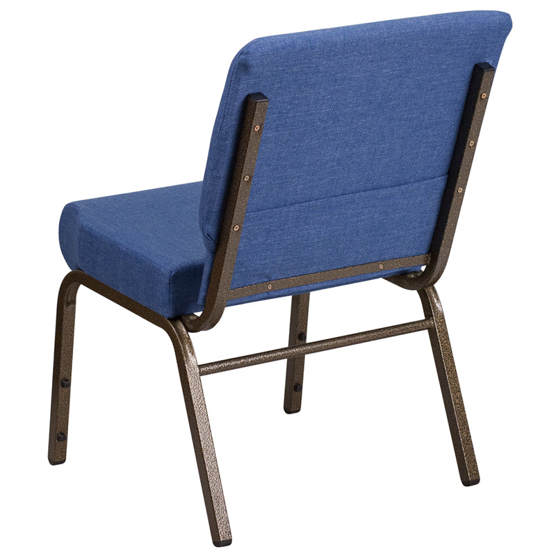 Blue Fabric Church Chair FD-CH0221-4-GV-BLUE-GG