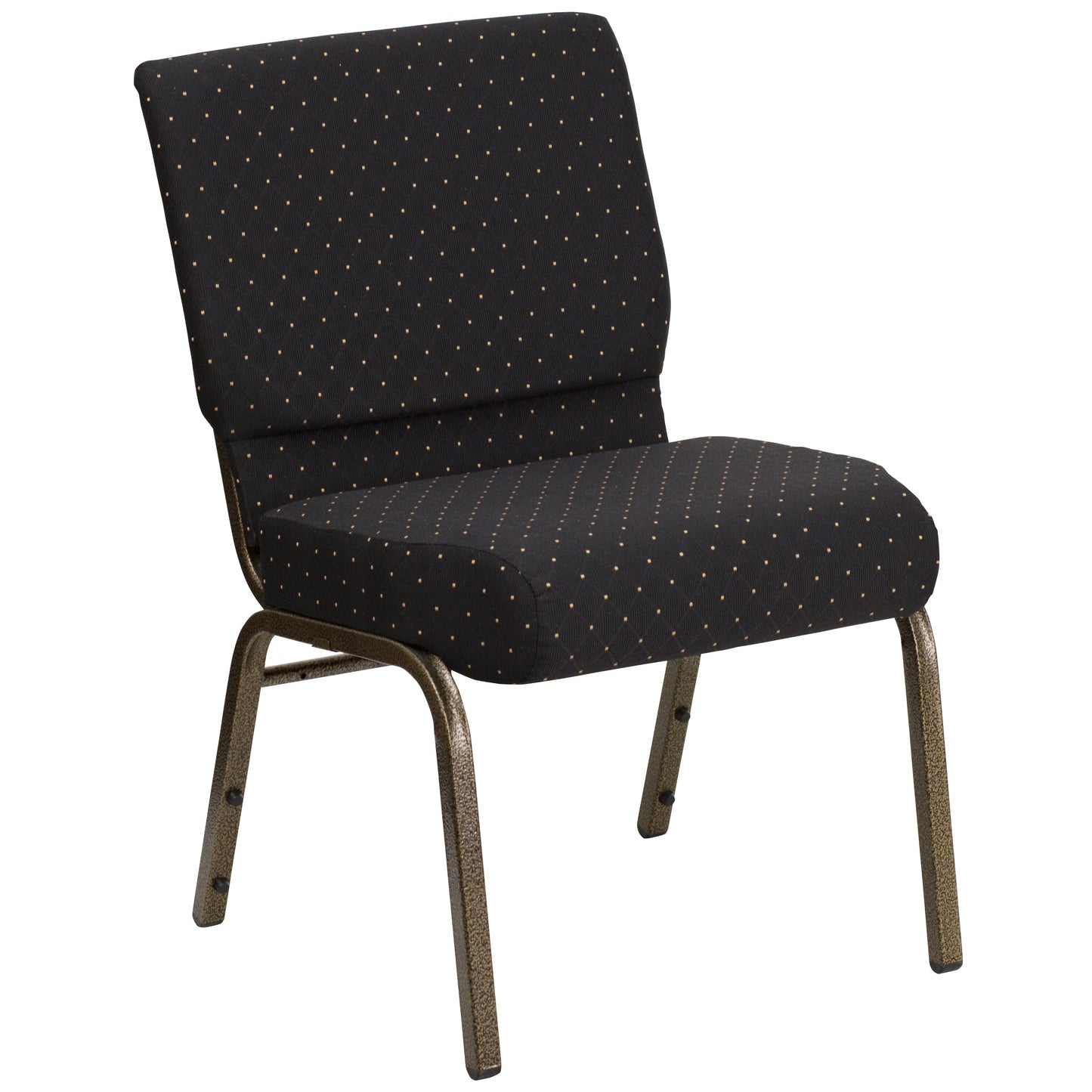 Black Dot Fabric Church Chair FD-CH0221-4-GV-S0806-GG