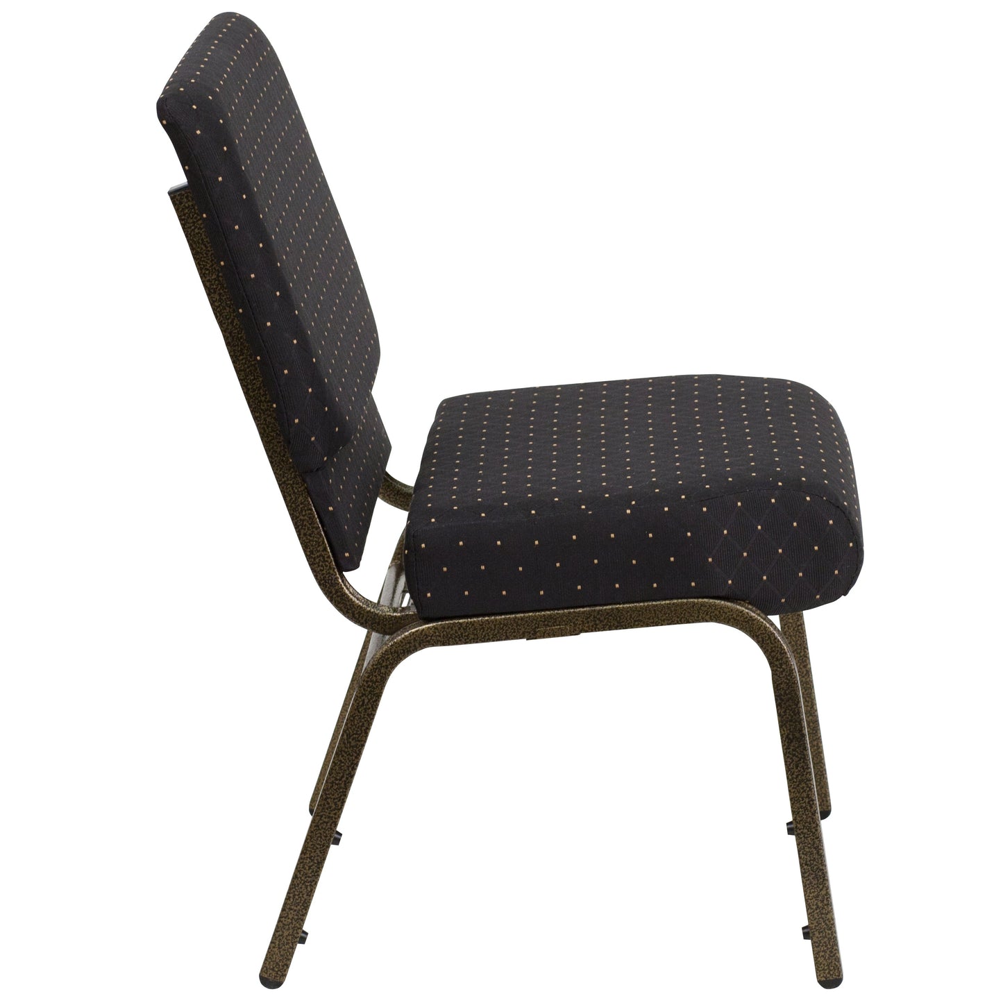 Black Dot Fabric Church Chair FD-CH0221-4-GV-S0806-GG