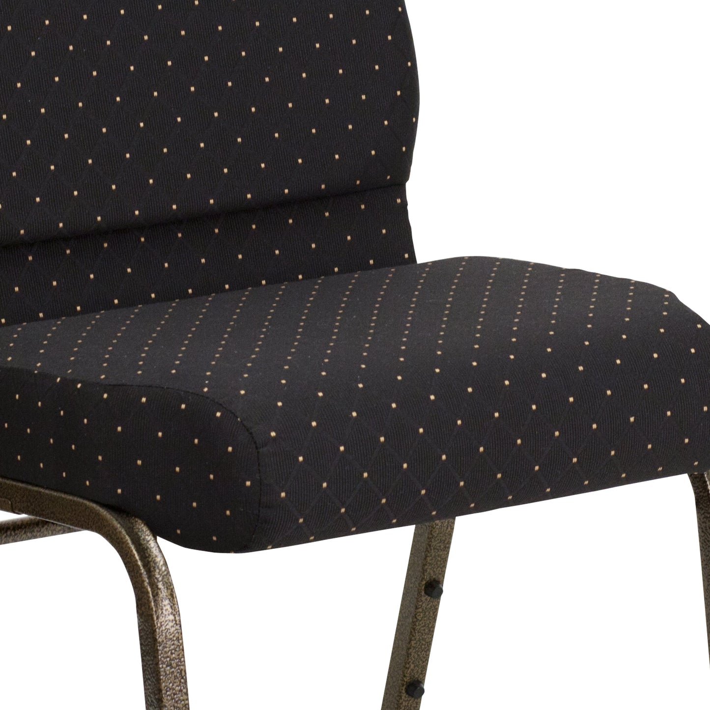 Black Dot Fabric Church Chair FD-CH0221-4-GV-S0806-GG