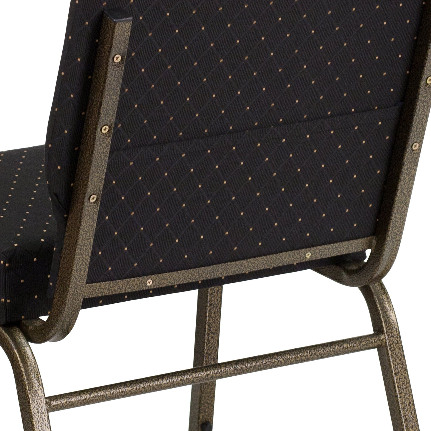 Black Dot Fabric Church Chair FD-CH0221-4-GV-S0806-GG