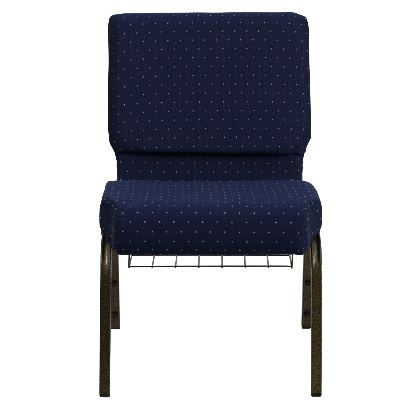 Blue Dot Fabric Church Chair FD-CH0221-4-GV-S0810-BAS-GG