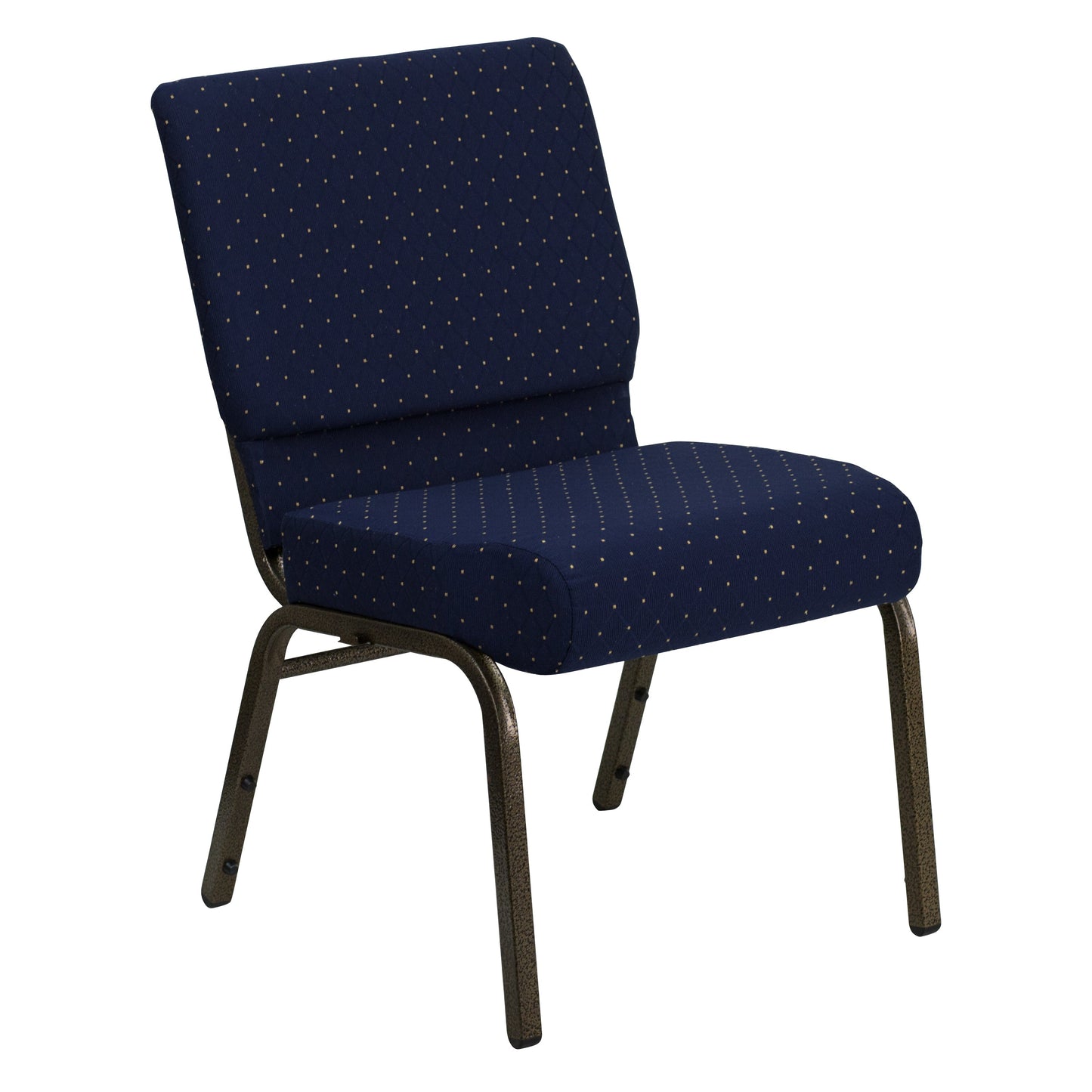 Blue Dot Fabric Church Chair FD-CH0221-4-GV-S0810-GG