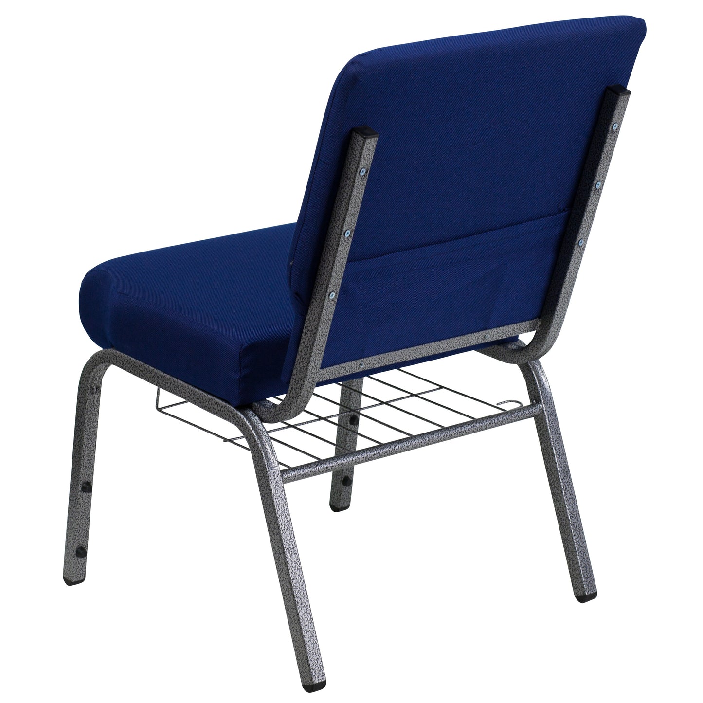 Navy Blue Fabric Church Chair FD-CH0221-4-SV-NB24-BAS-GG