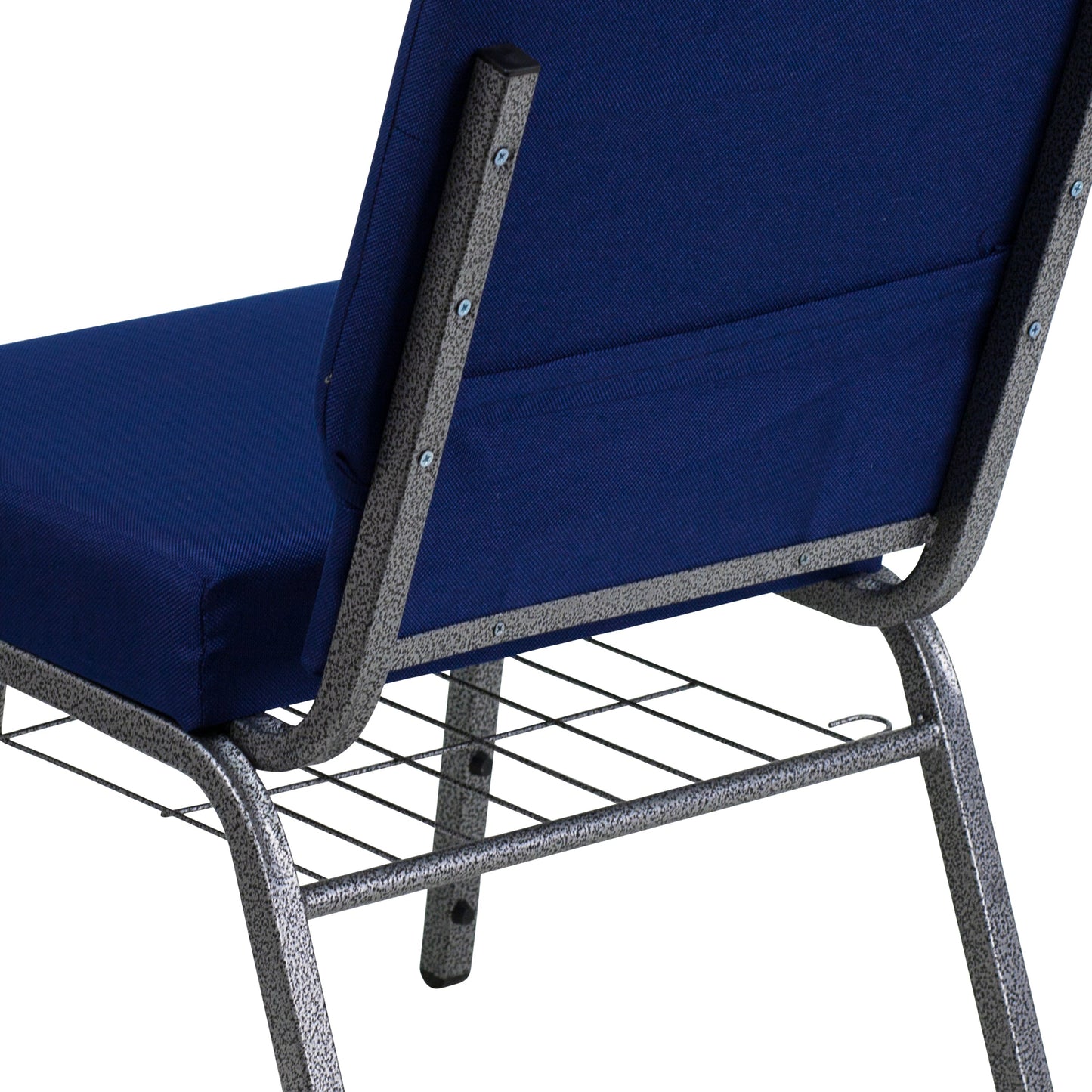 Navy Blue Fabric Church Chair FD-CH0221-4-SV-NB24-BAS-GG