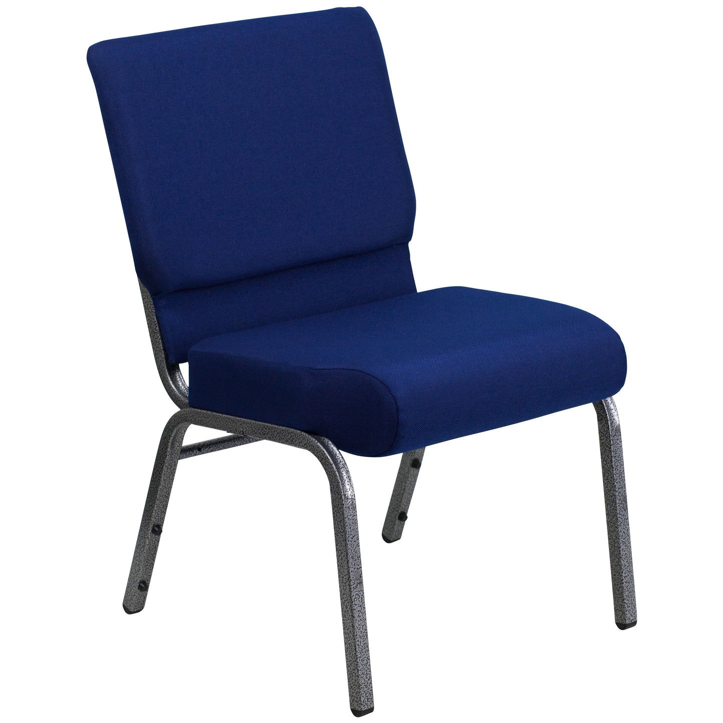 Navy Blue Fabric Church Chair FD-CH0221-4-SV-NB24-GG