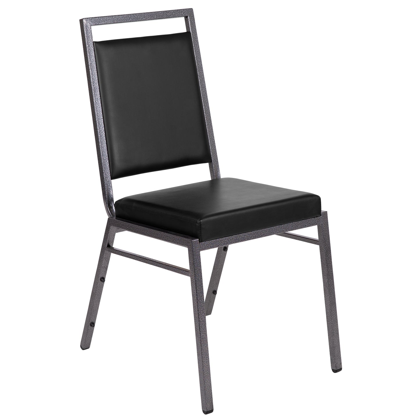 Black Vinyl Banquet Chair FD-LUX-SIL-BK-V-GG