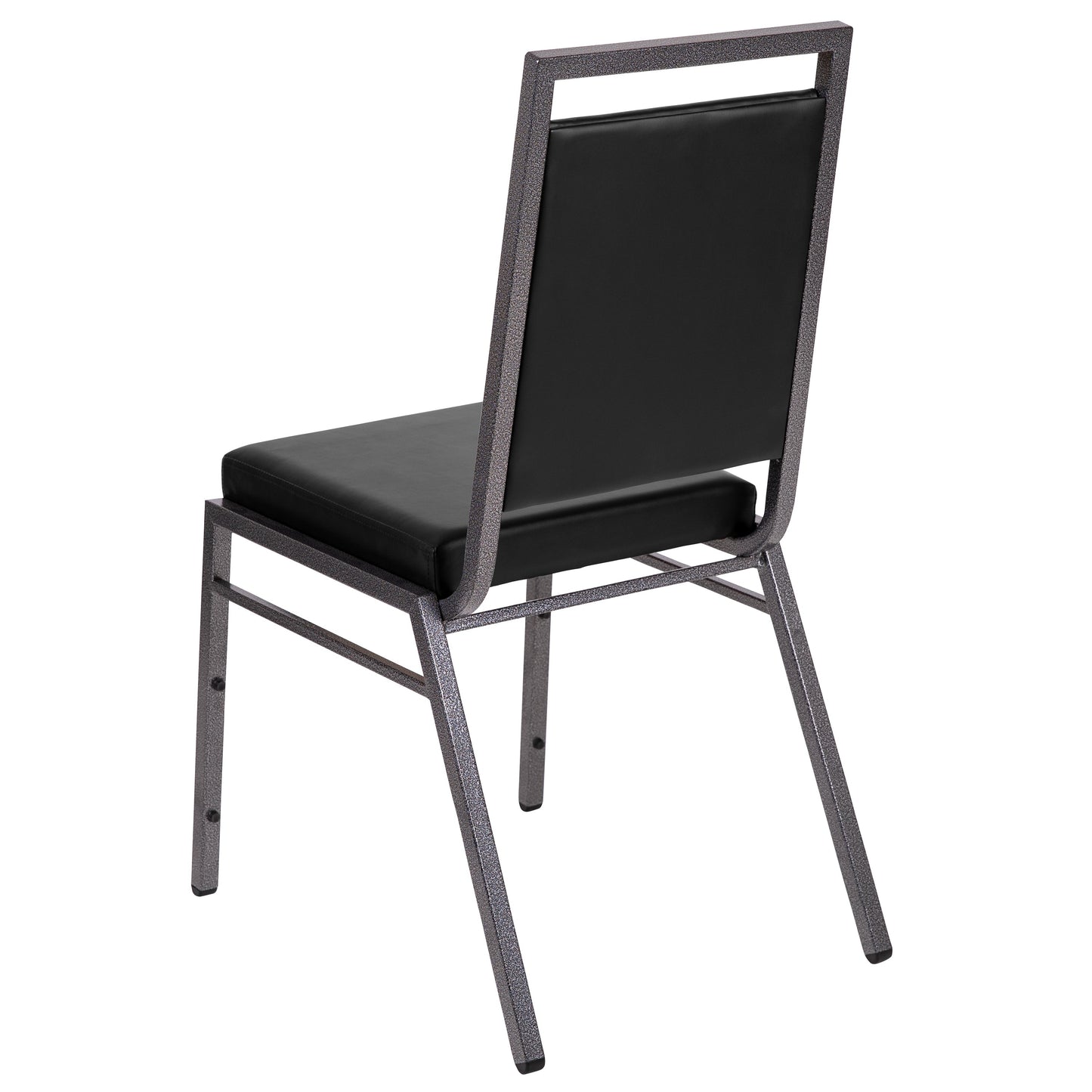 Black Vinyl Banquet Chair FD-LUX-SIL-BK-V-GG