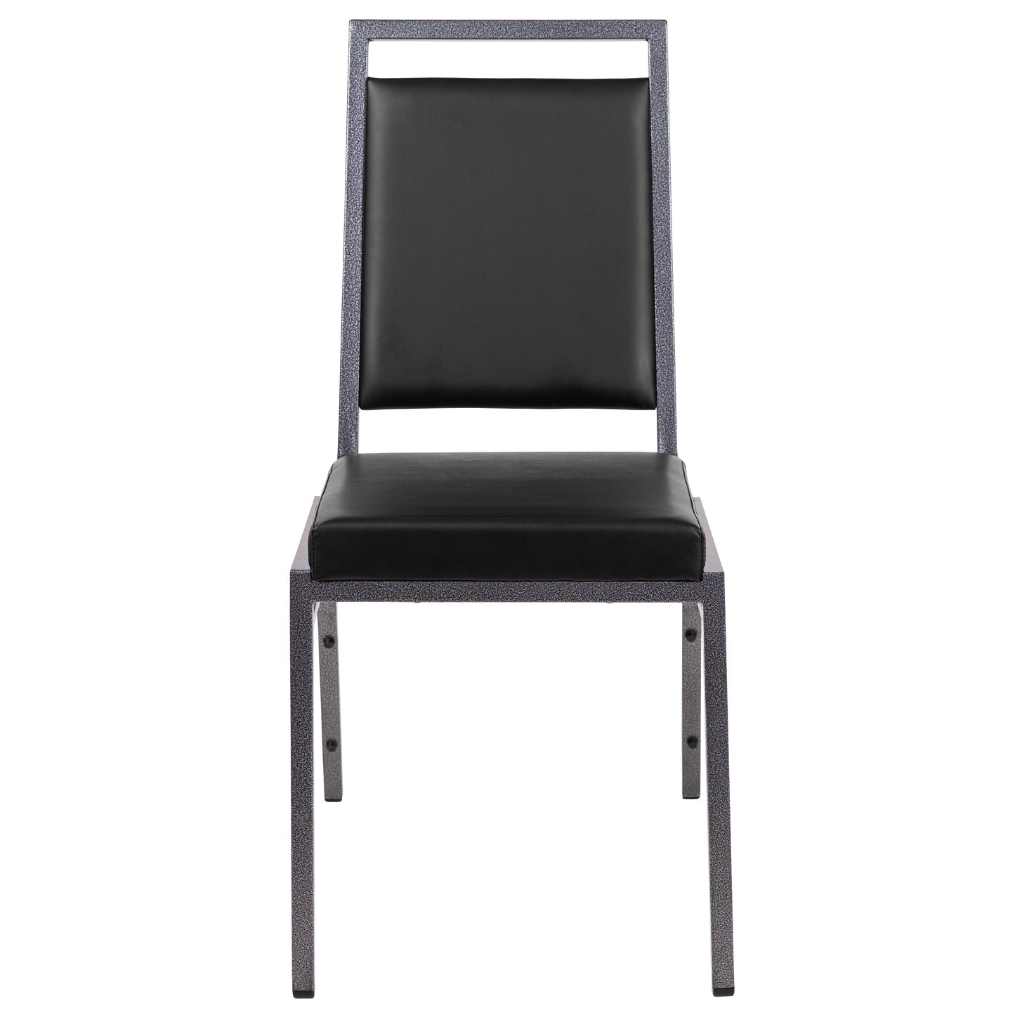 Black Vinyl Banquet Chair FD-LUX-SIL-BK-V-GG