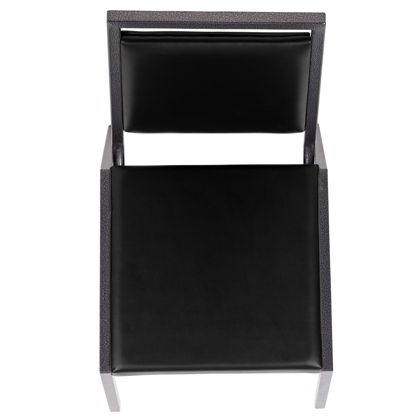 Black Vinyl Banquet Chair FD-LUX-SIL-BK-V-GG