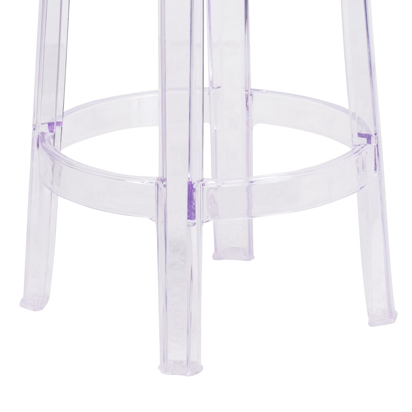 25.75"H Transparent Stool FH-118-APC1-GG