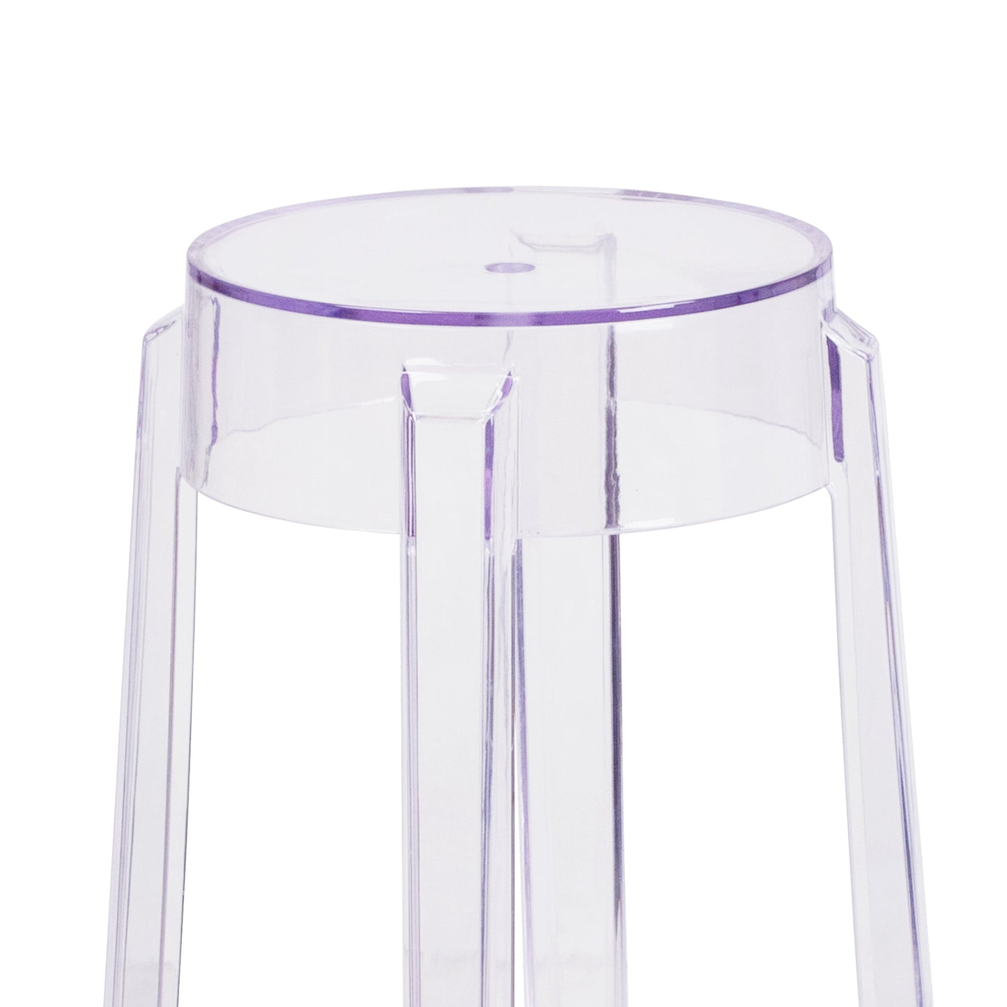 25.75"H Transparent Stool FH-118-APC1-GG