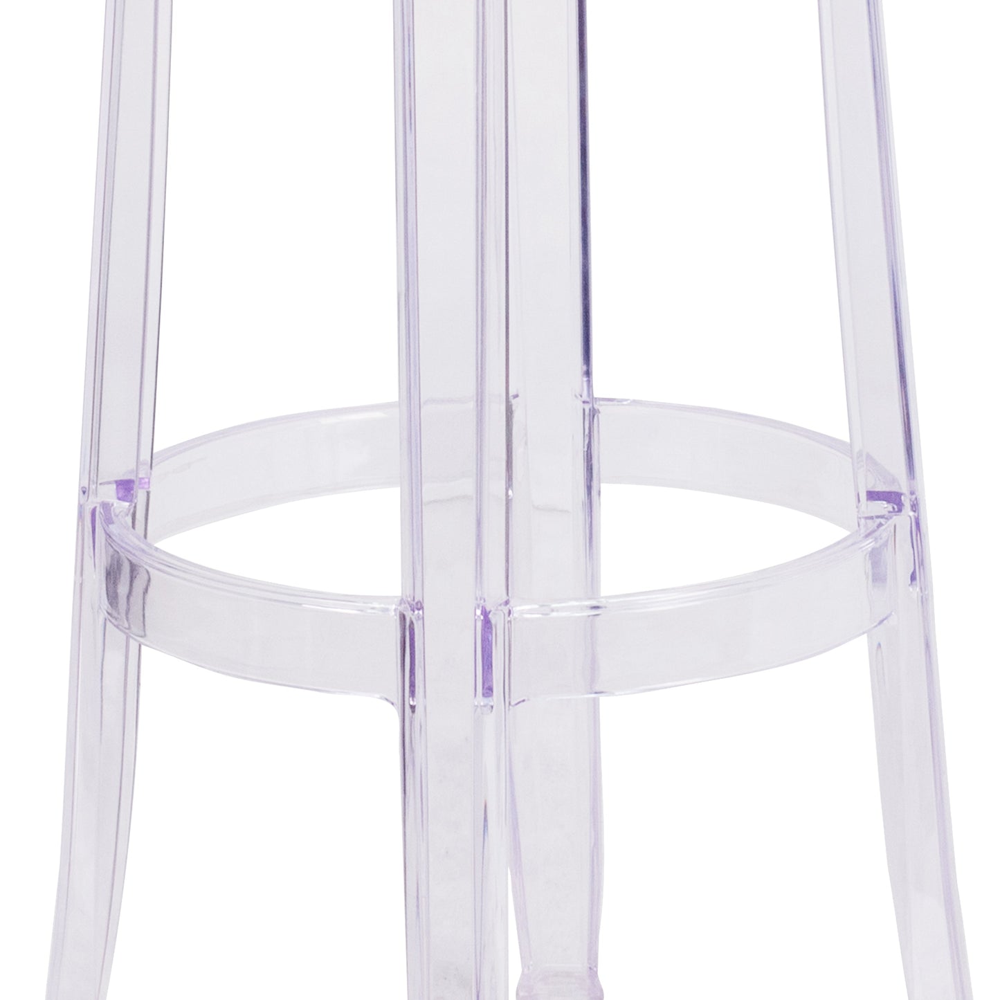 29.75"H Transparent Barstool FH-118-APC2-GG