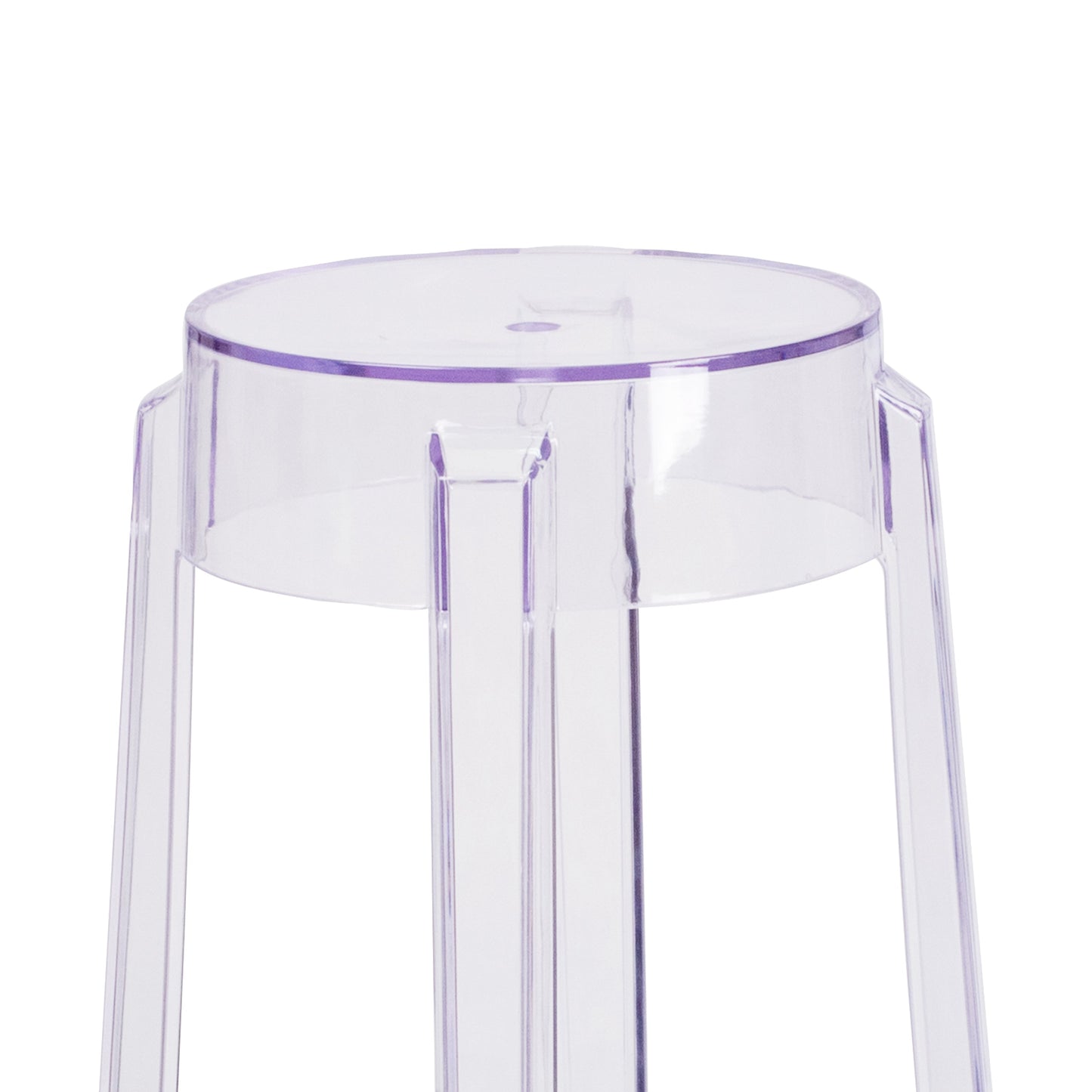 29.75"H Transparent Barstool FH-118-APC2-GG