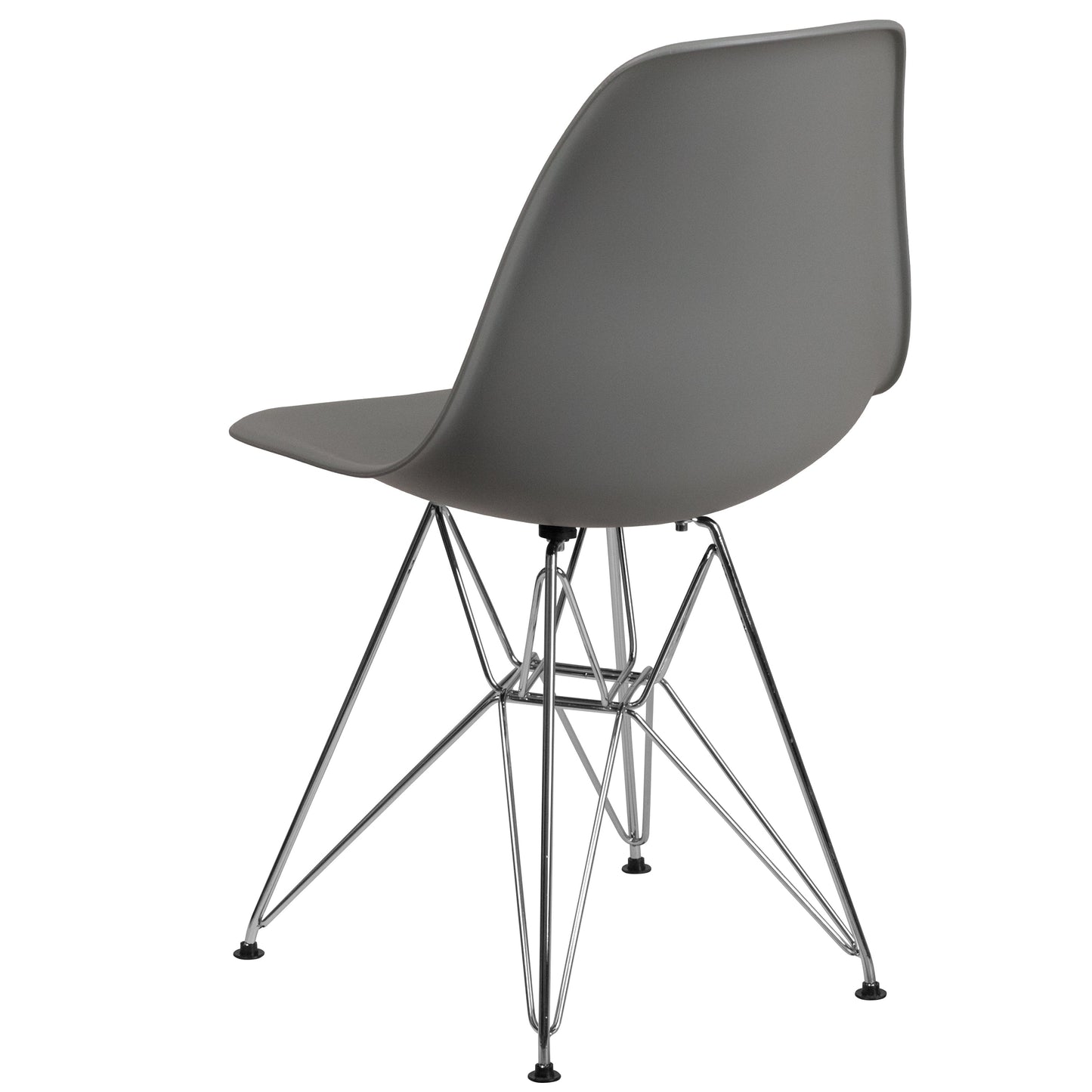 Gray Plastic/Chrome Chair FH-130-CPP1-GY-GG