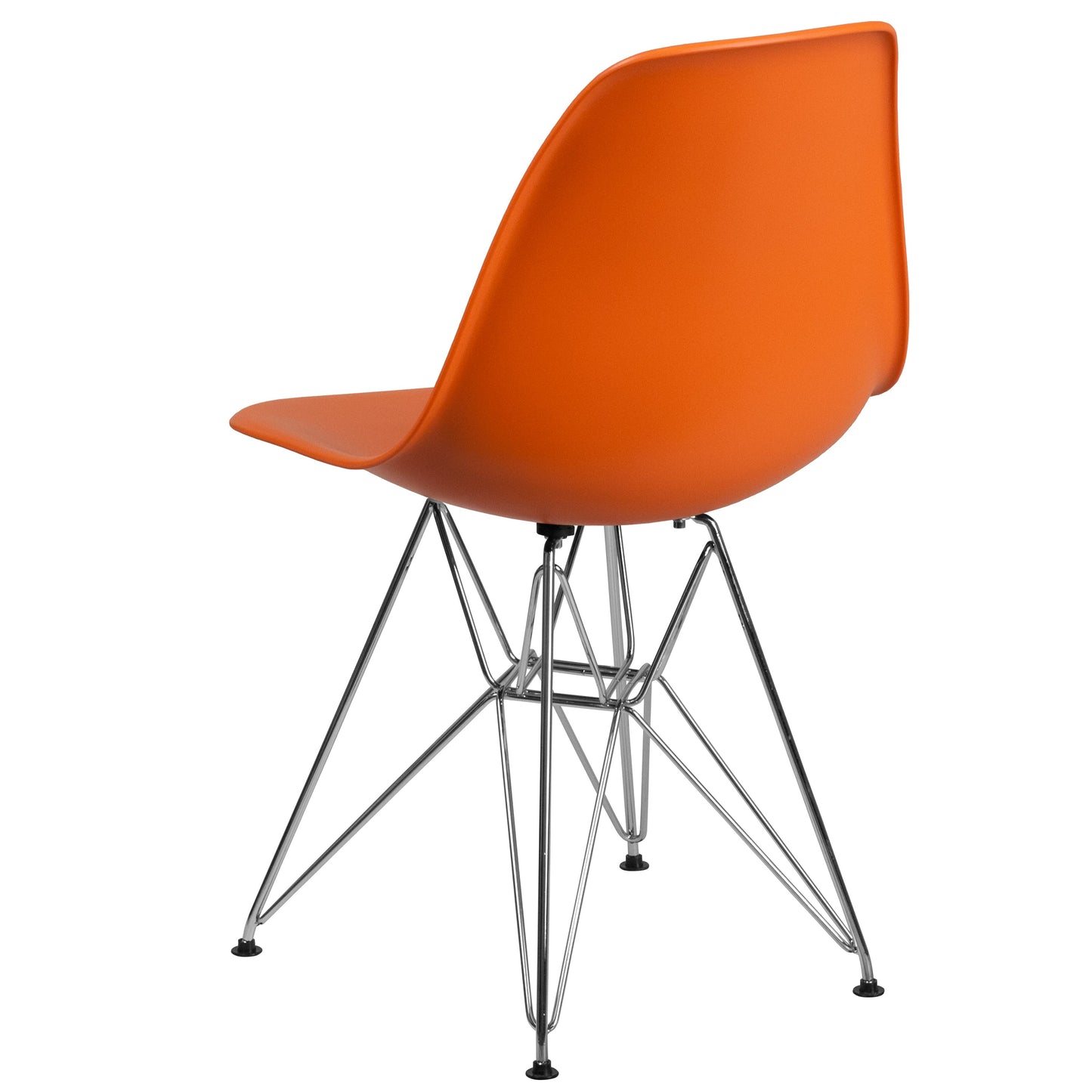 Orange Plastic/Chrome Chair FH-130-CPP1-OR-GG