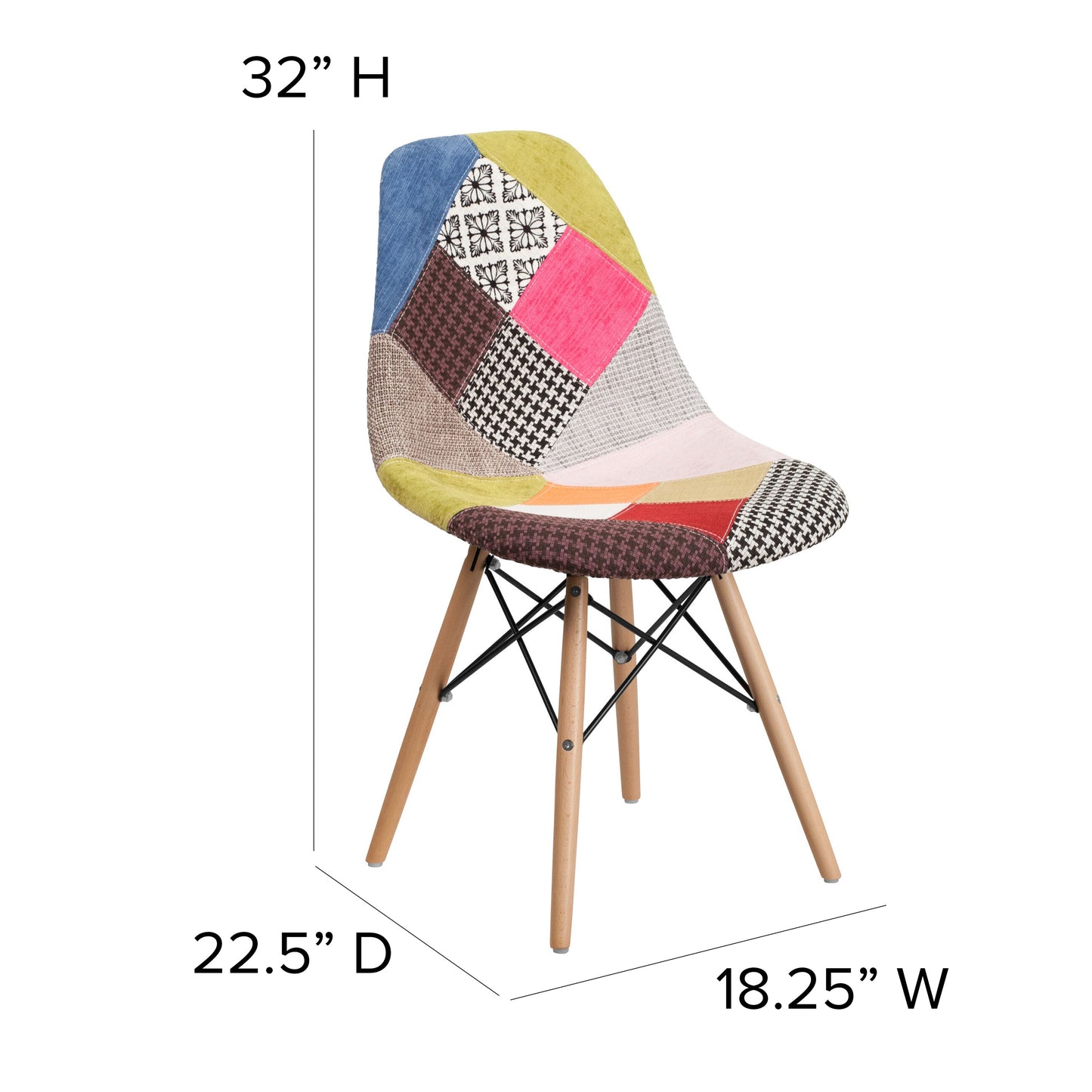 Fabric/Wood Chair FH-130-DCV1-D-GG