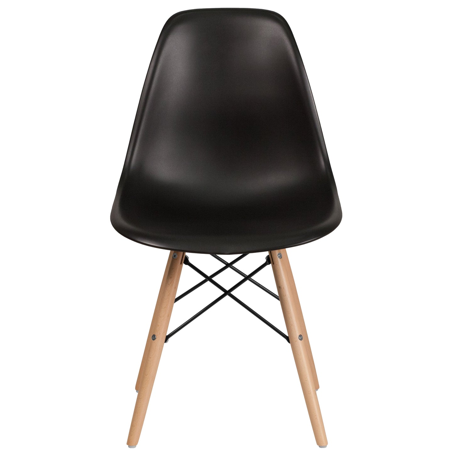 Black Plastic/Wood Chair FH-130-DPP-BK-GG