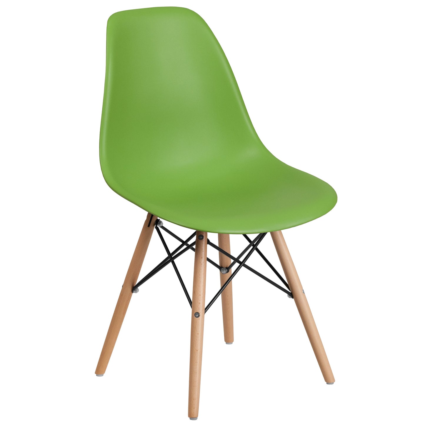 Green Plastic/Wood Chair FH-130-DPP-GN-GG