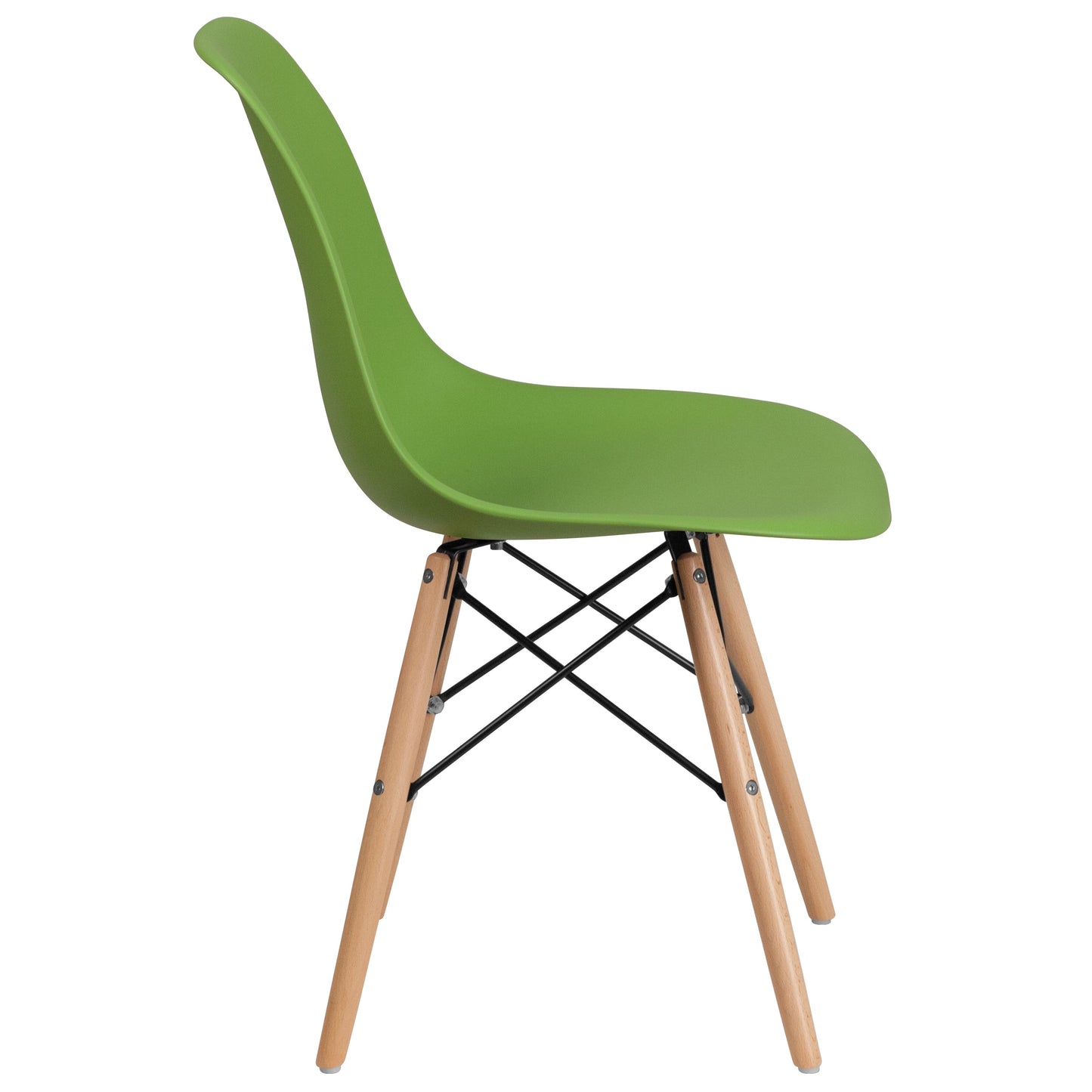 Green Plastic/Wood Chair FH-130-DPP-GN-GG