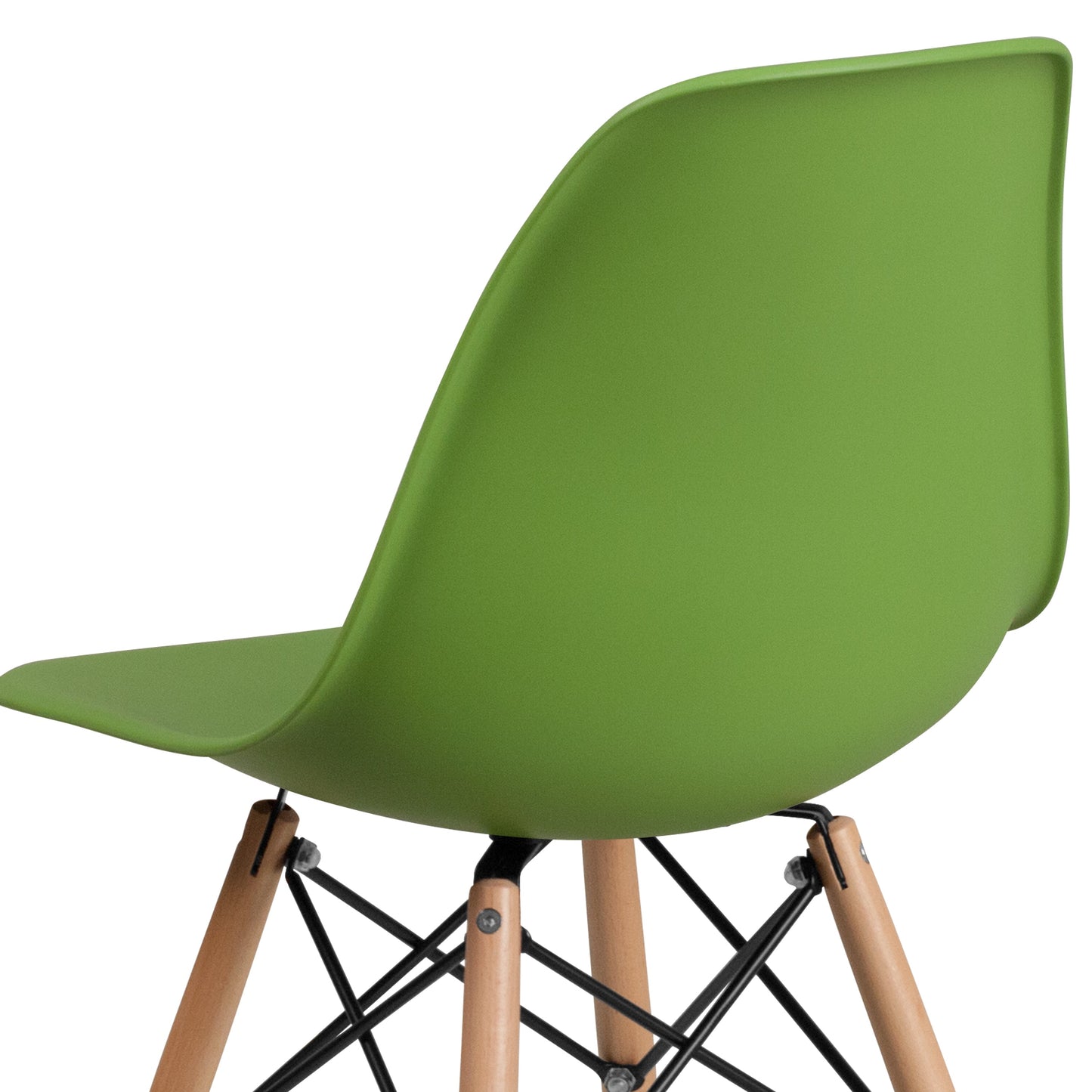 Green Plastic/Wood Chair FH-130-DPP-GN-GG