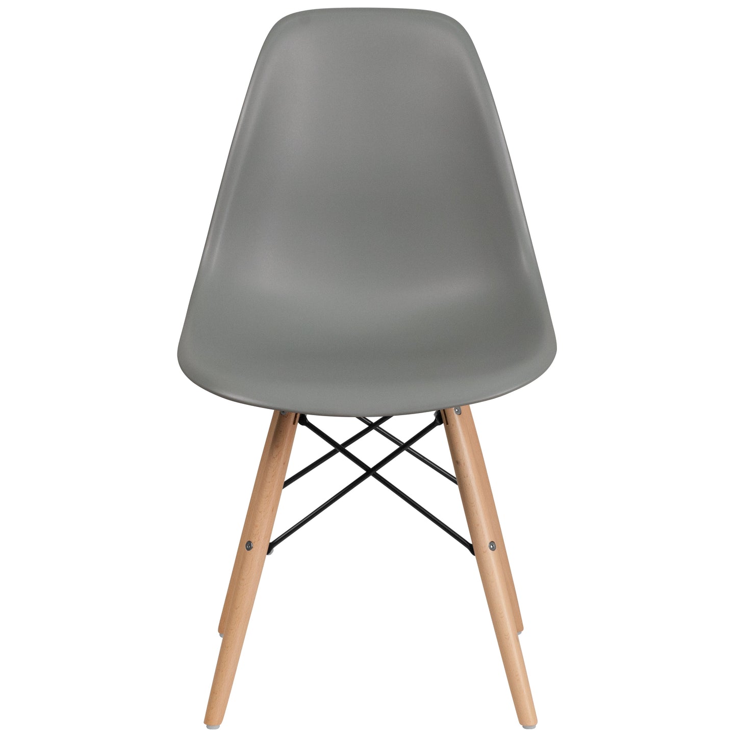 Gray Plastic/Wood Chair FH-130-DPP-GY-GG