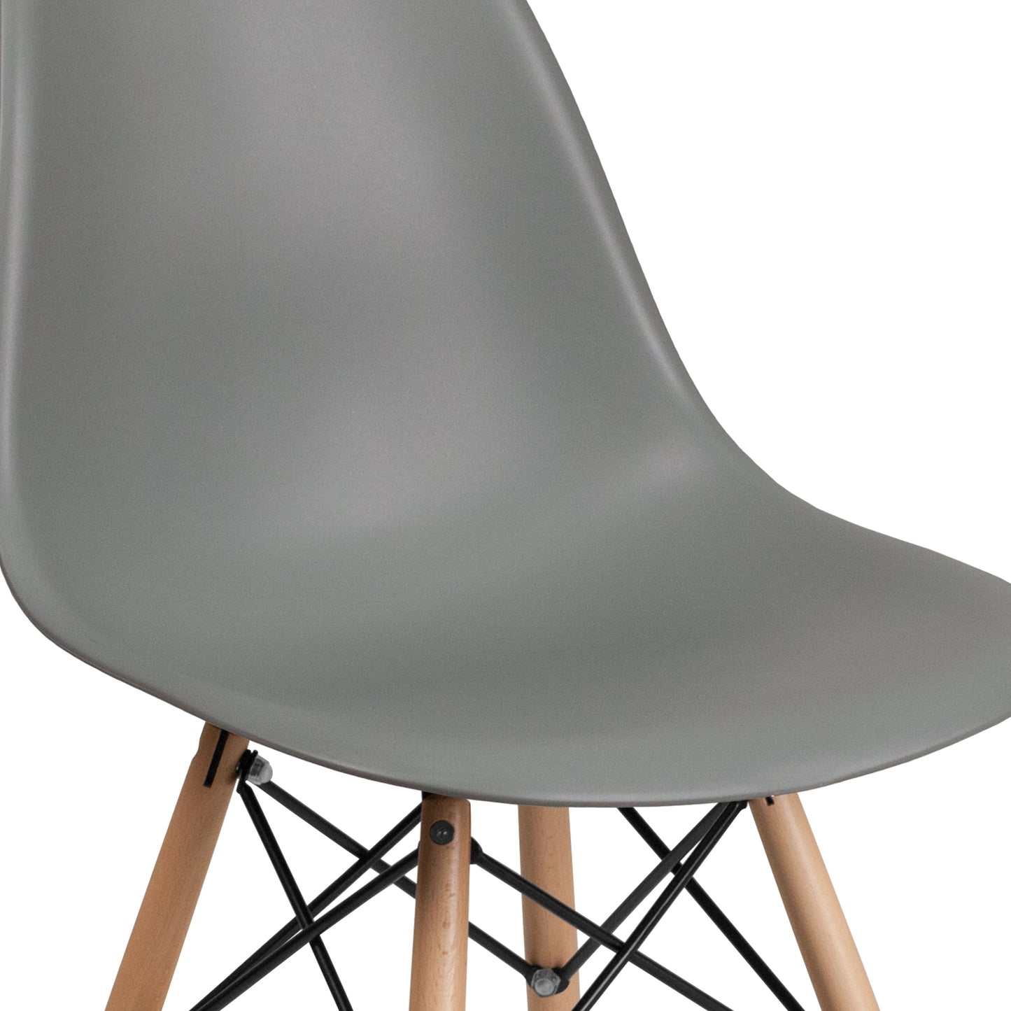 Gray Plastic/Wood Chair FH-130-DPP-GY-GG