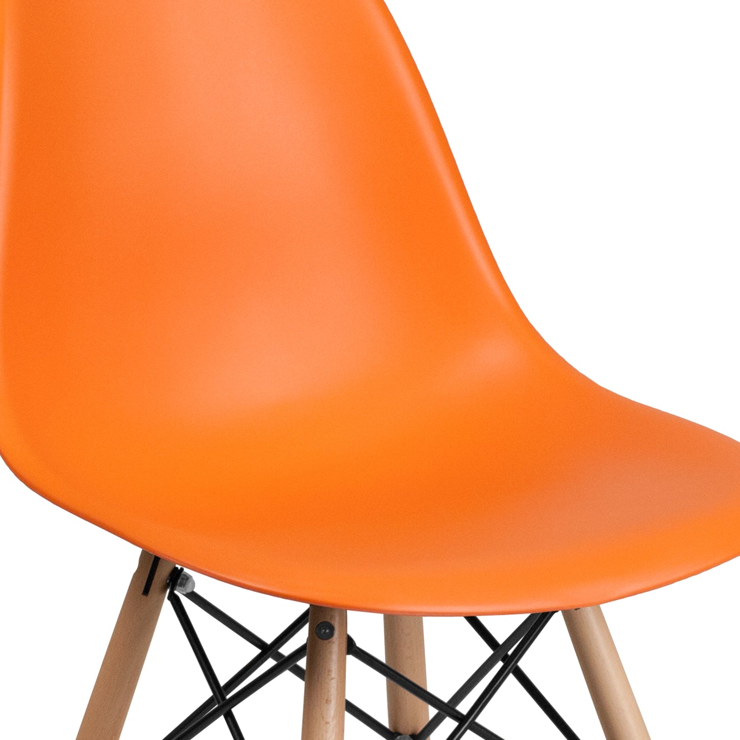 Orange Plastic/Wood Chair FH-130-DPP-OR-GG