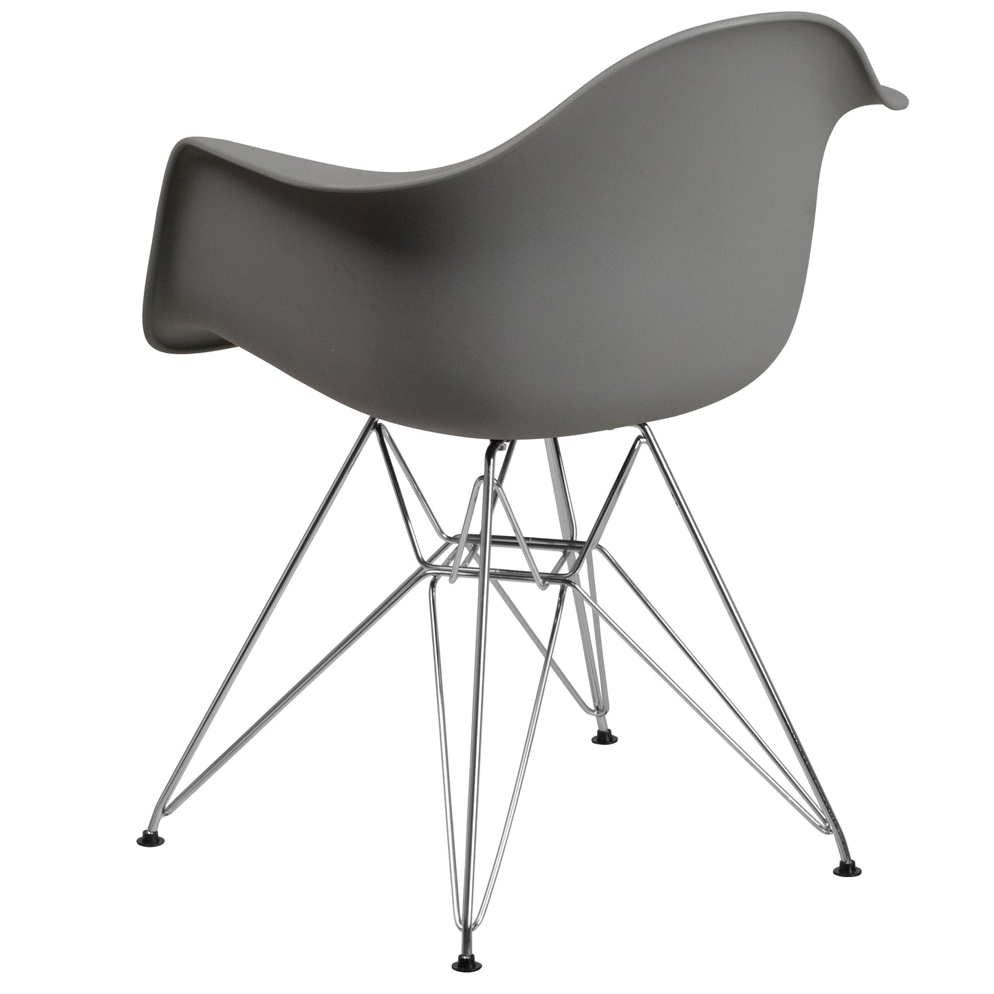 Gray Plastic/Chrome Chair FH-132-CPP1-GY-GG