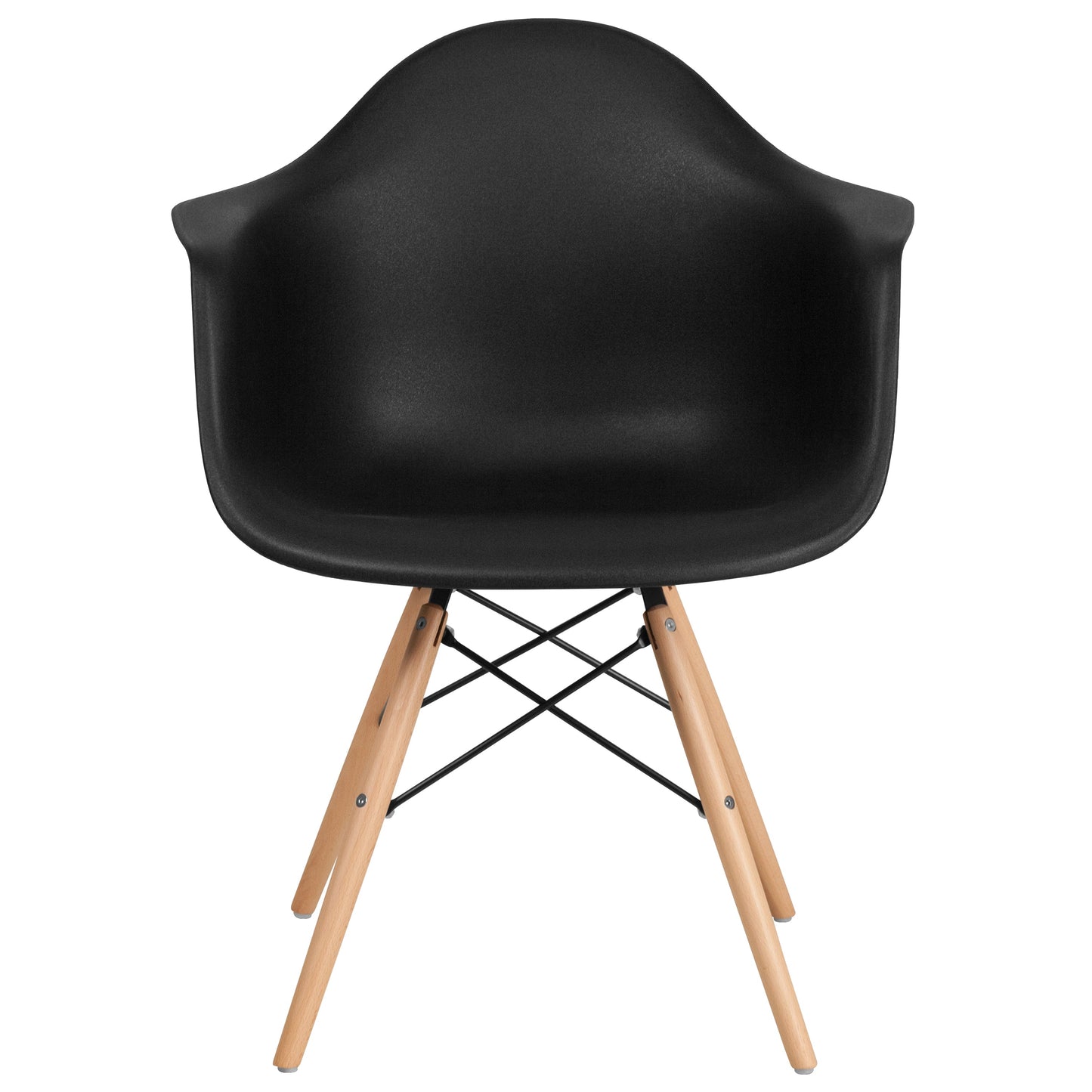 Black Plastic/Wood Chair FH-132-DPP-BK-GG