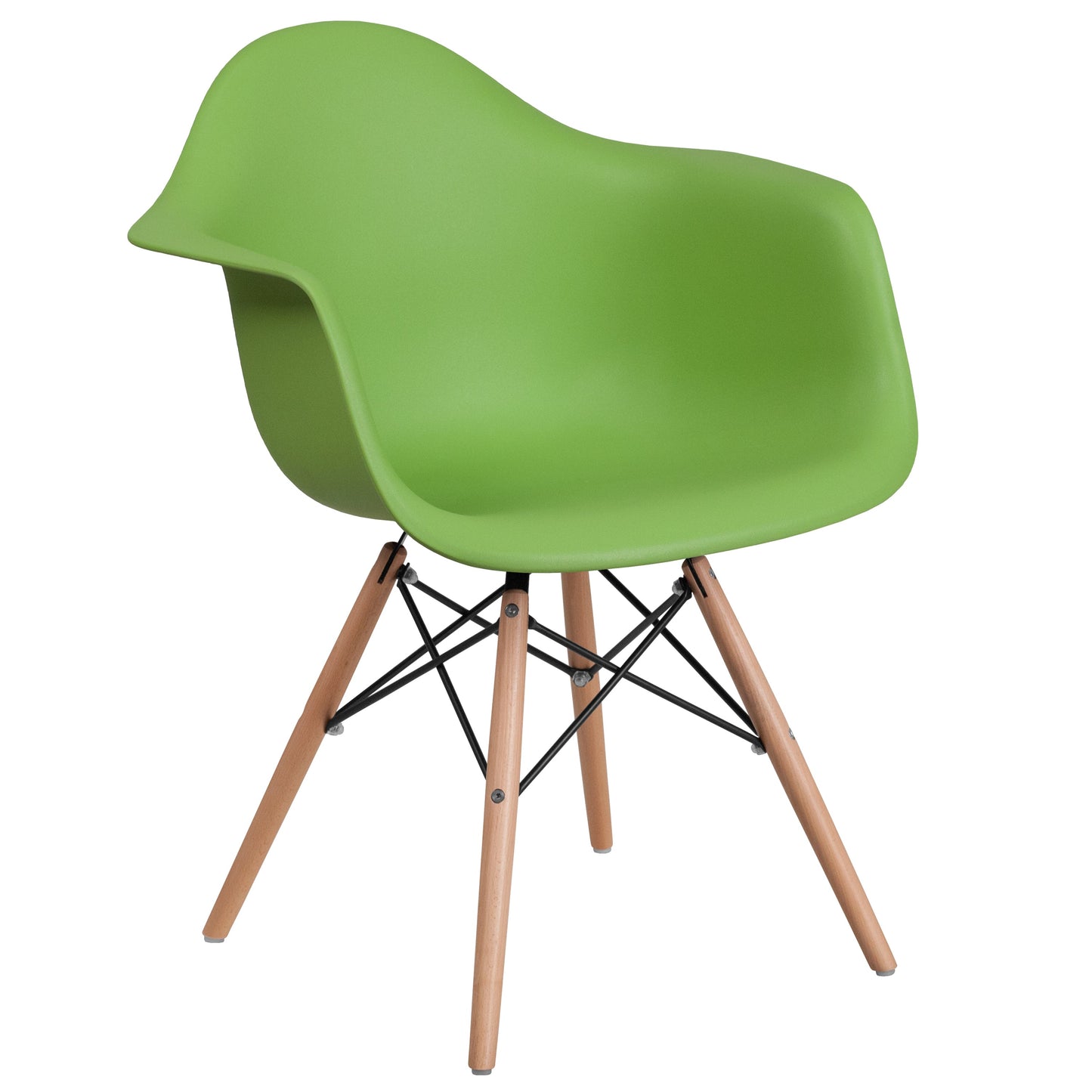 Green Plastic/Wood Chair FH-132-DPP-GN-GG