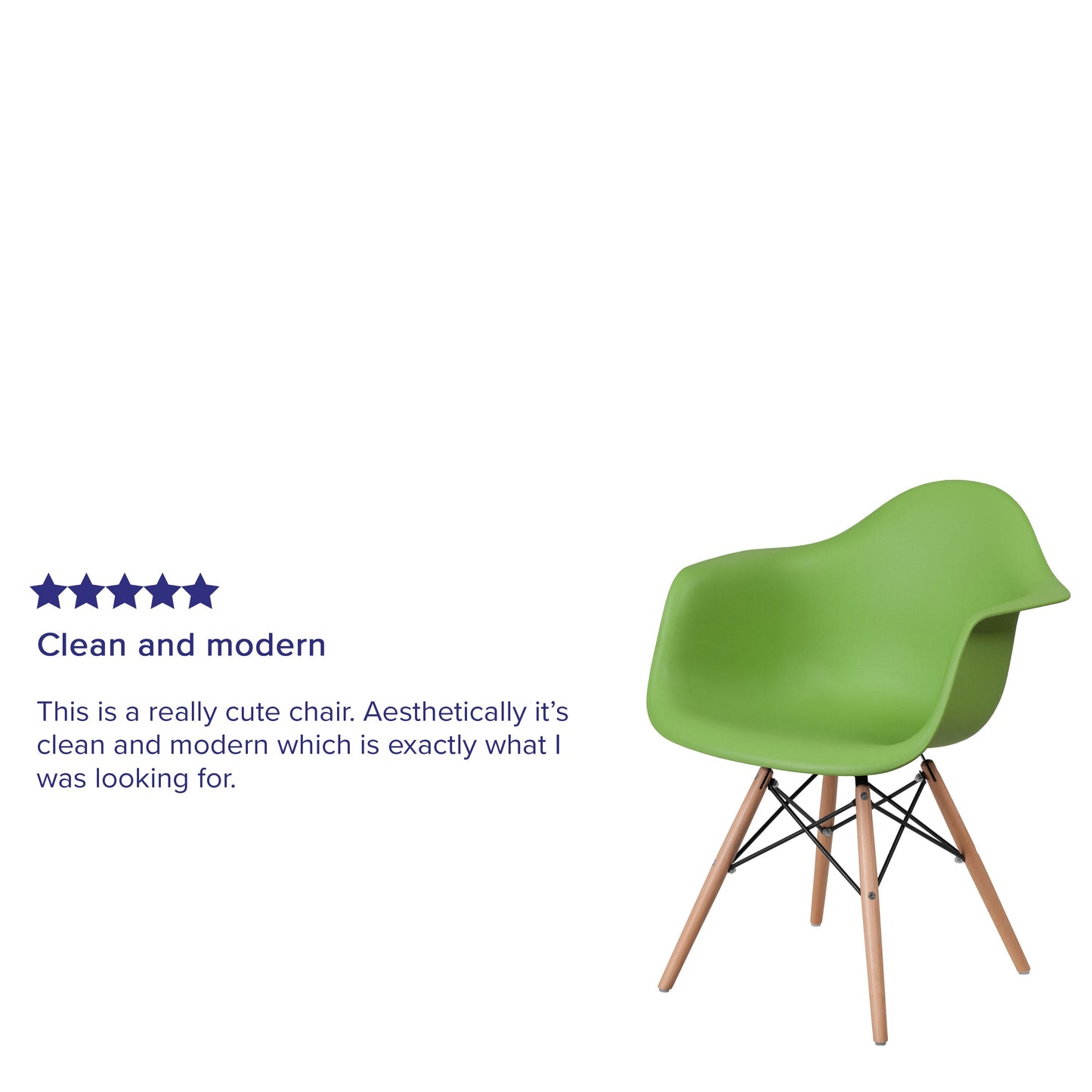 Green Plastic/Wood Chair FH-132-DPP-GN-GG