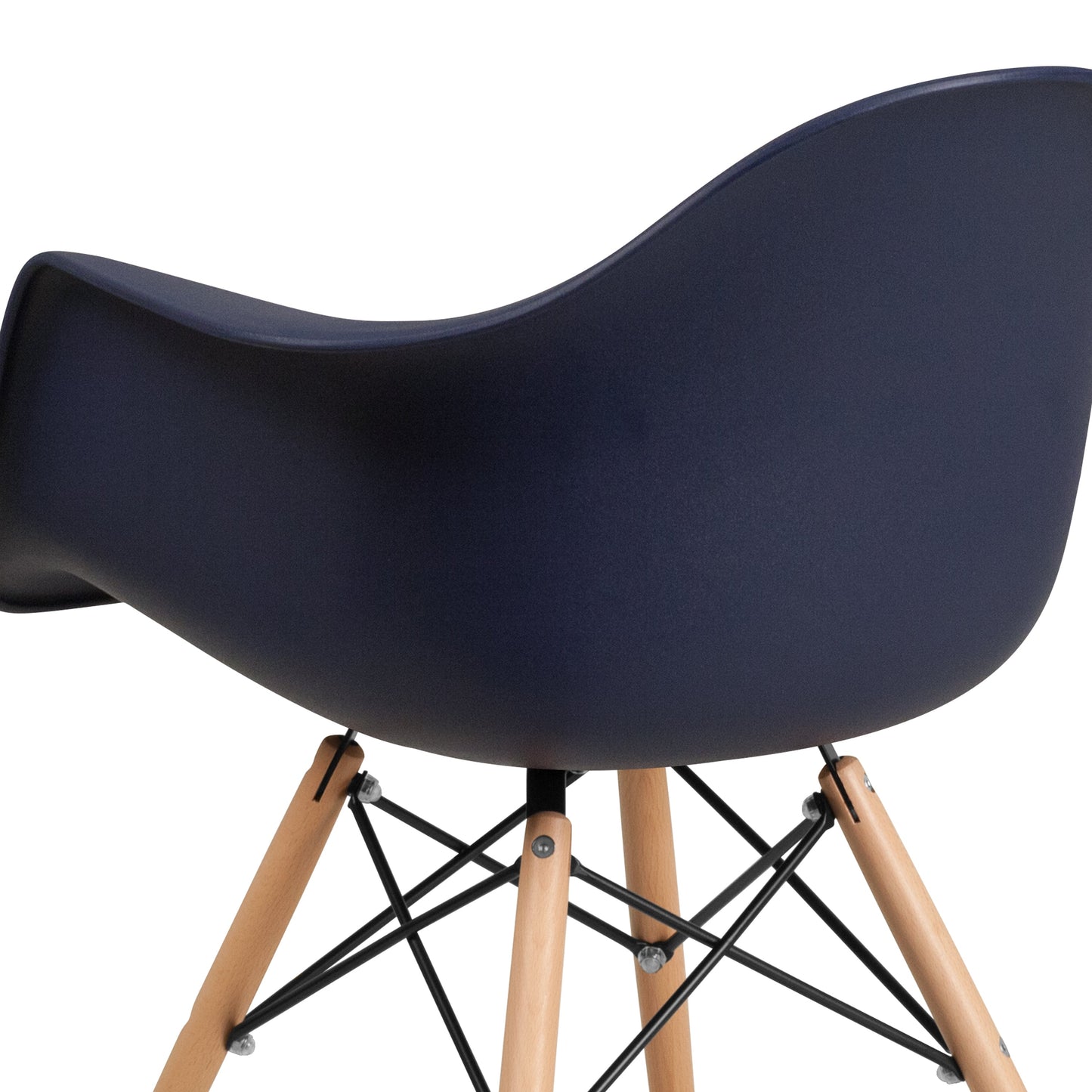 Navy Plastic/Wood Chair FH-132-DPP-NY-GG