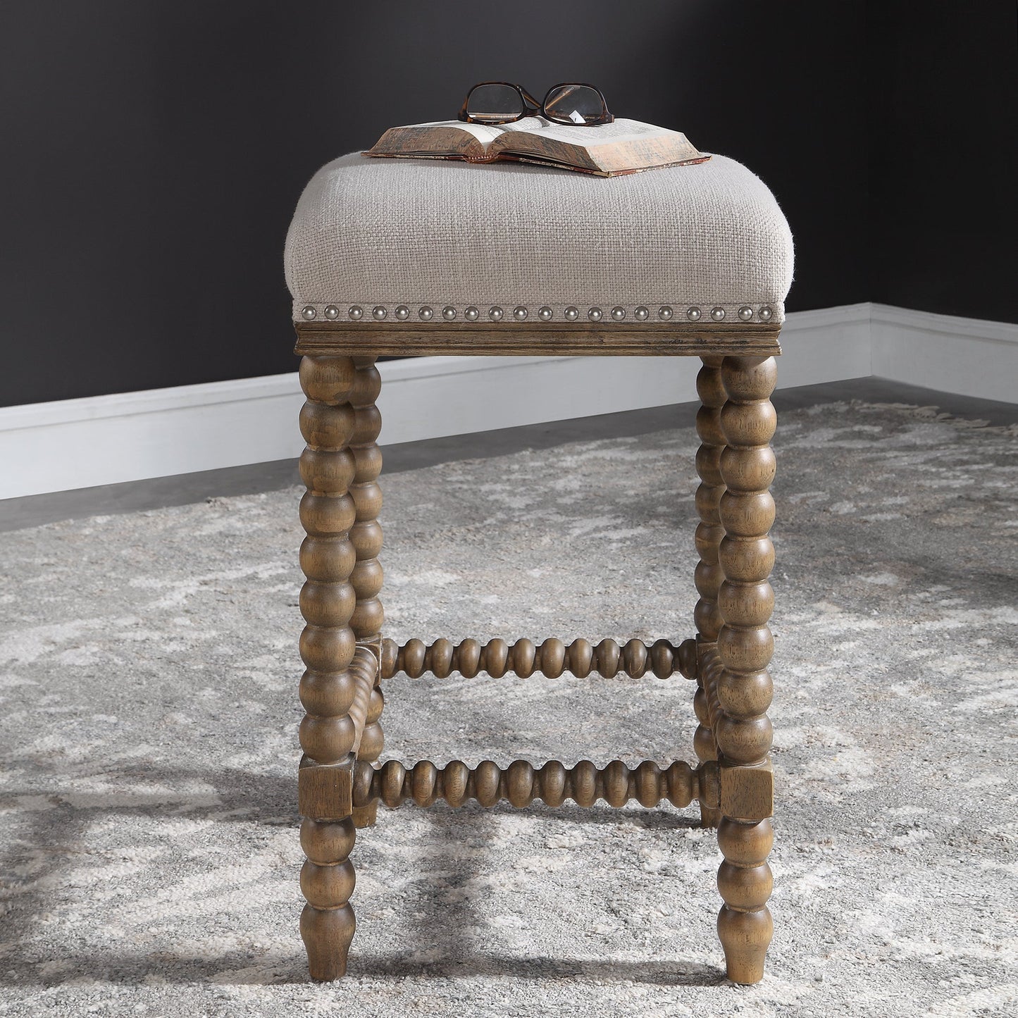 Uttermost Pryce Wooden Counter Stool