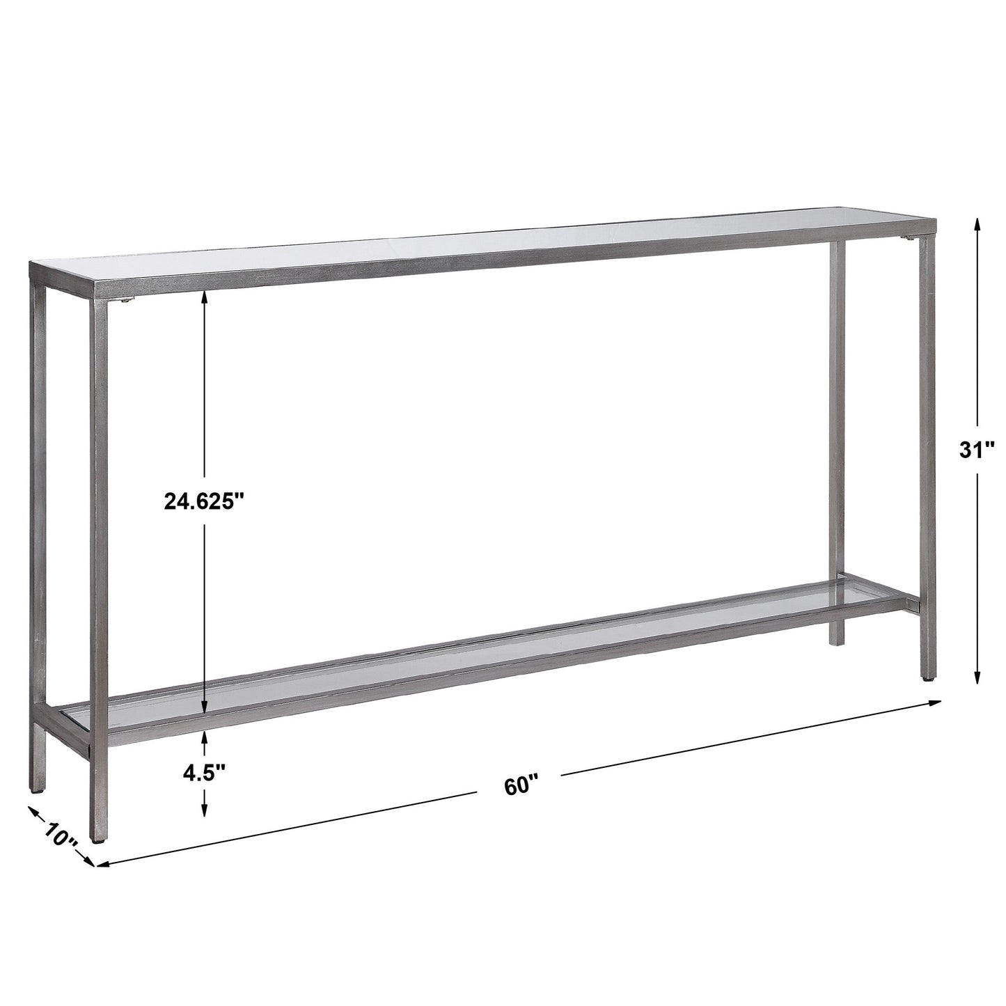 Uttermost Hayley Silver Console Table