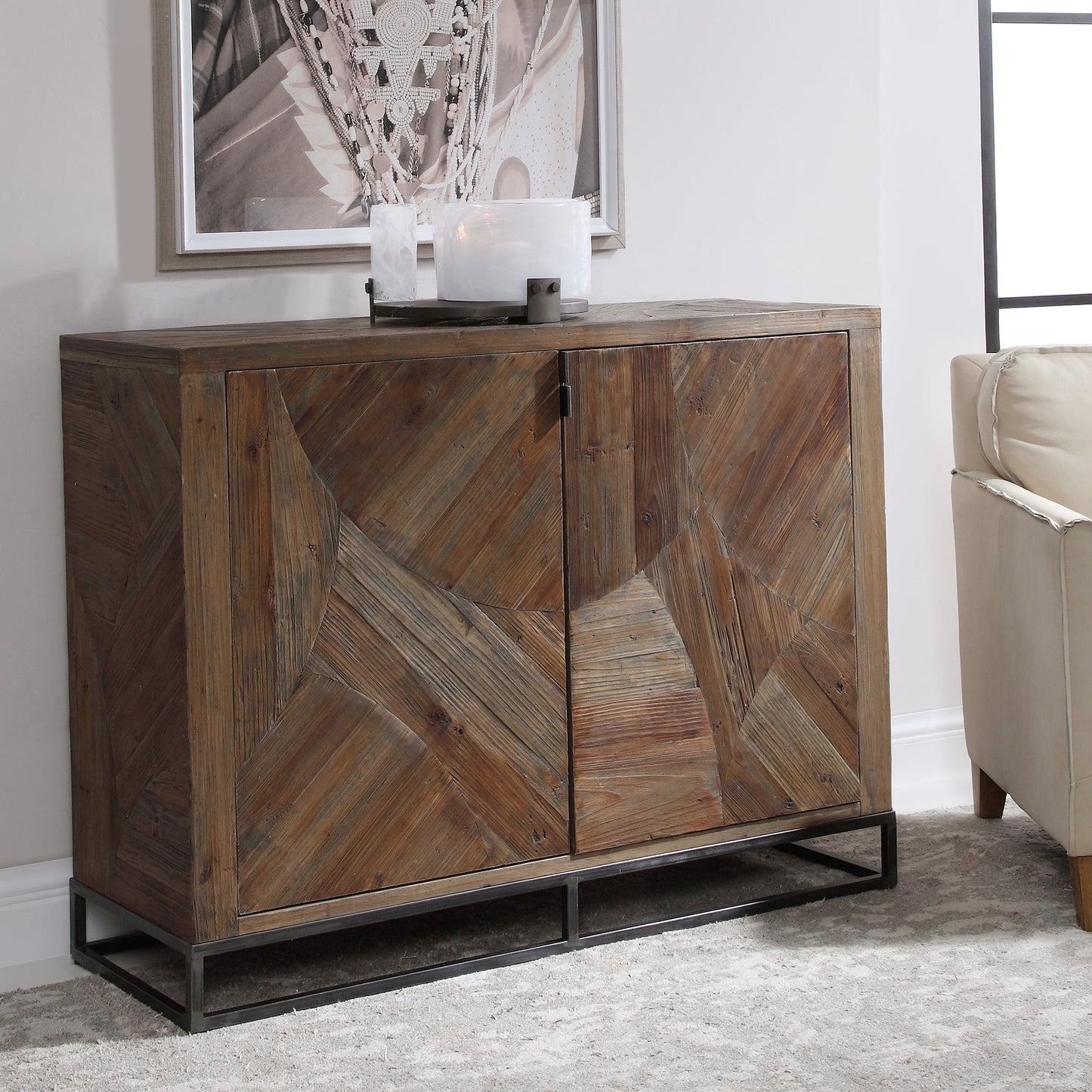 Uttermost Evros Reclaimed Wood 2 Door Cabinet