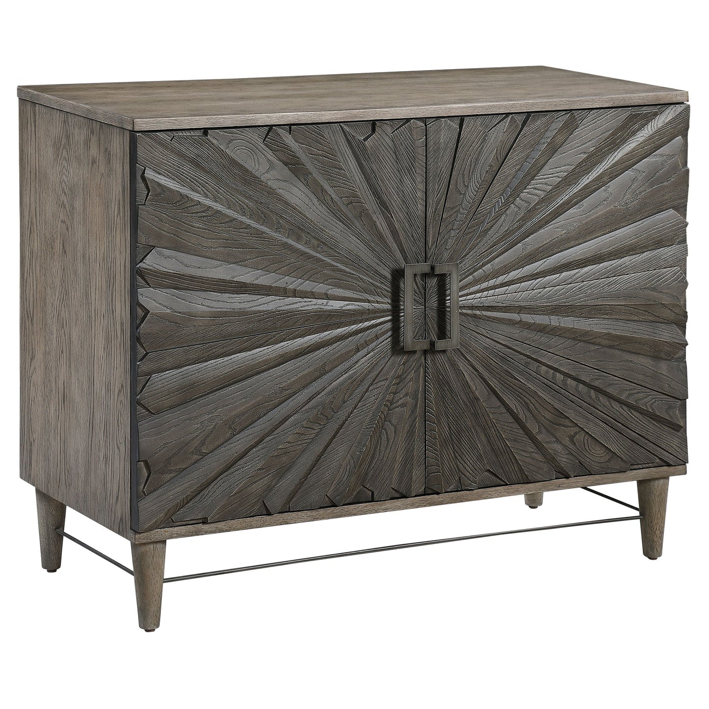 Uttermost Shield Gray Oak 2 Door Cabinet