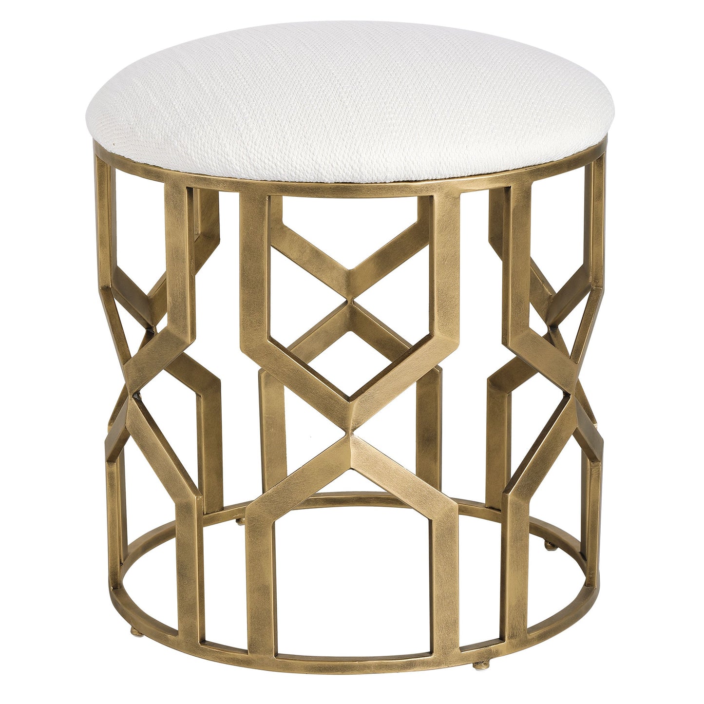 Uttermost Trellis Geometric Accent Stool