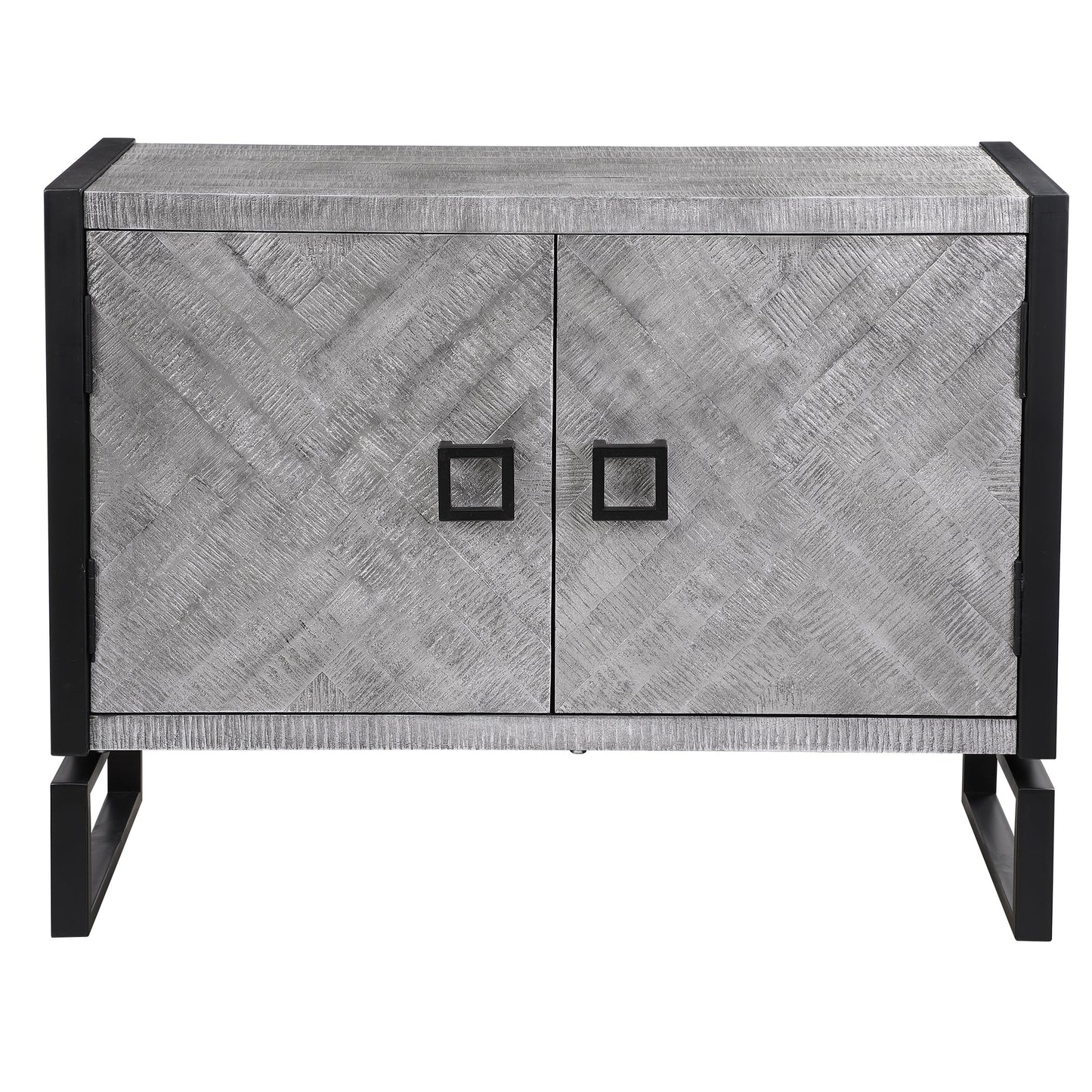 Uttermost Keyes 2 Door Gray Cabinet