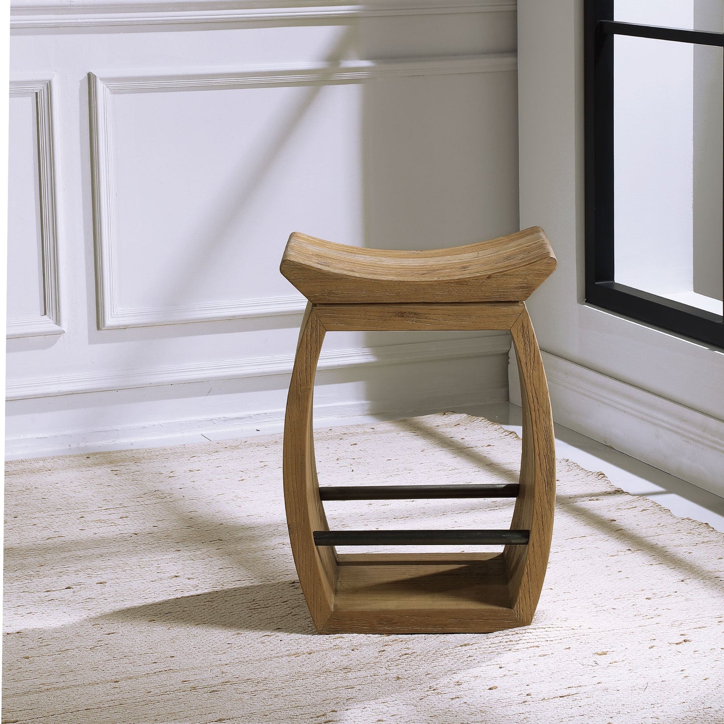 Uttermost Connor Modern Wood Counter Stool