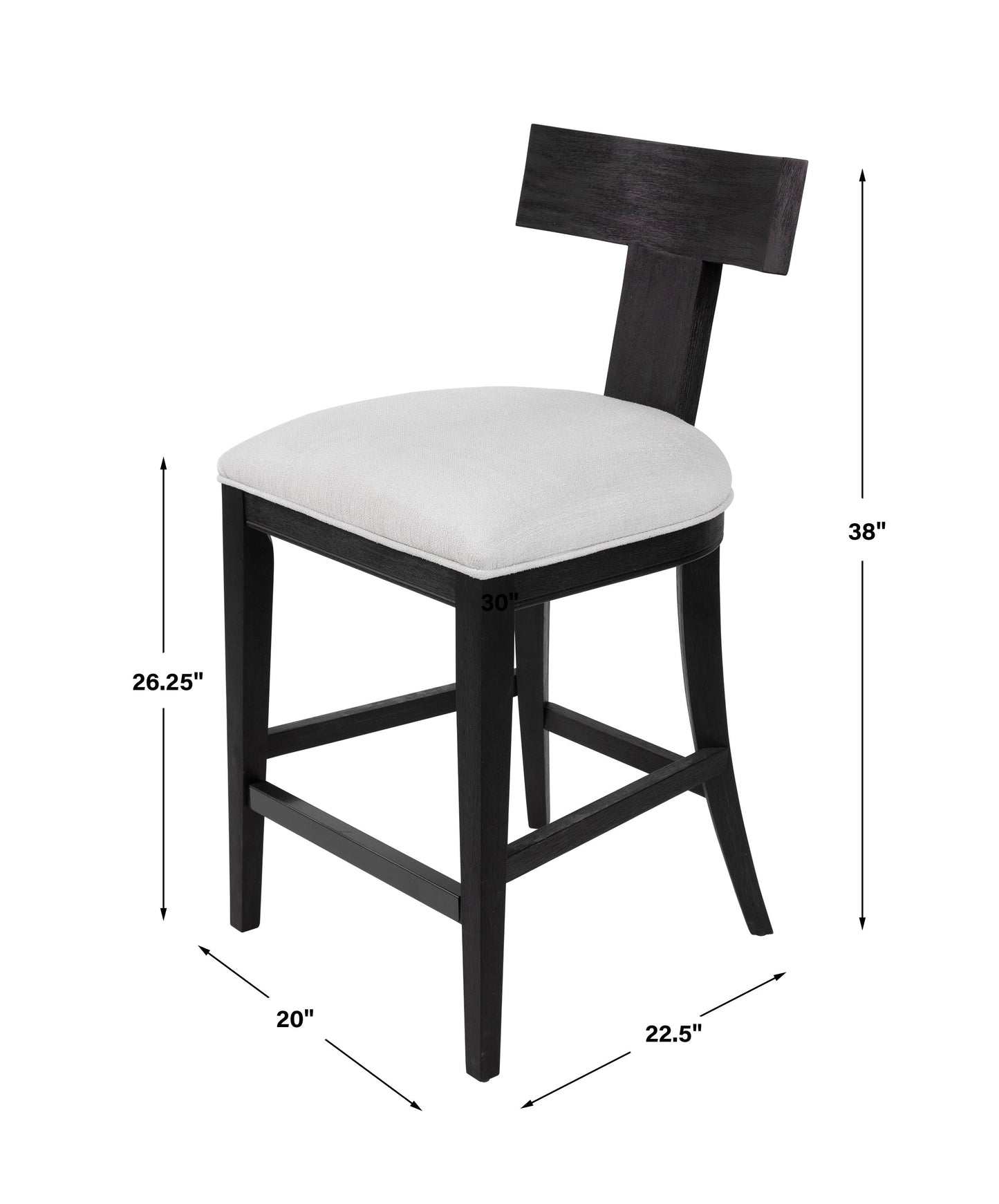 Uttermost Idris Modern Wood Counter Stool