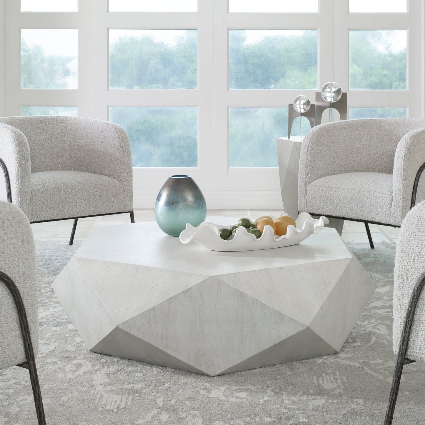 Uttermost Volker White Coffee Table