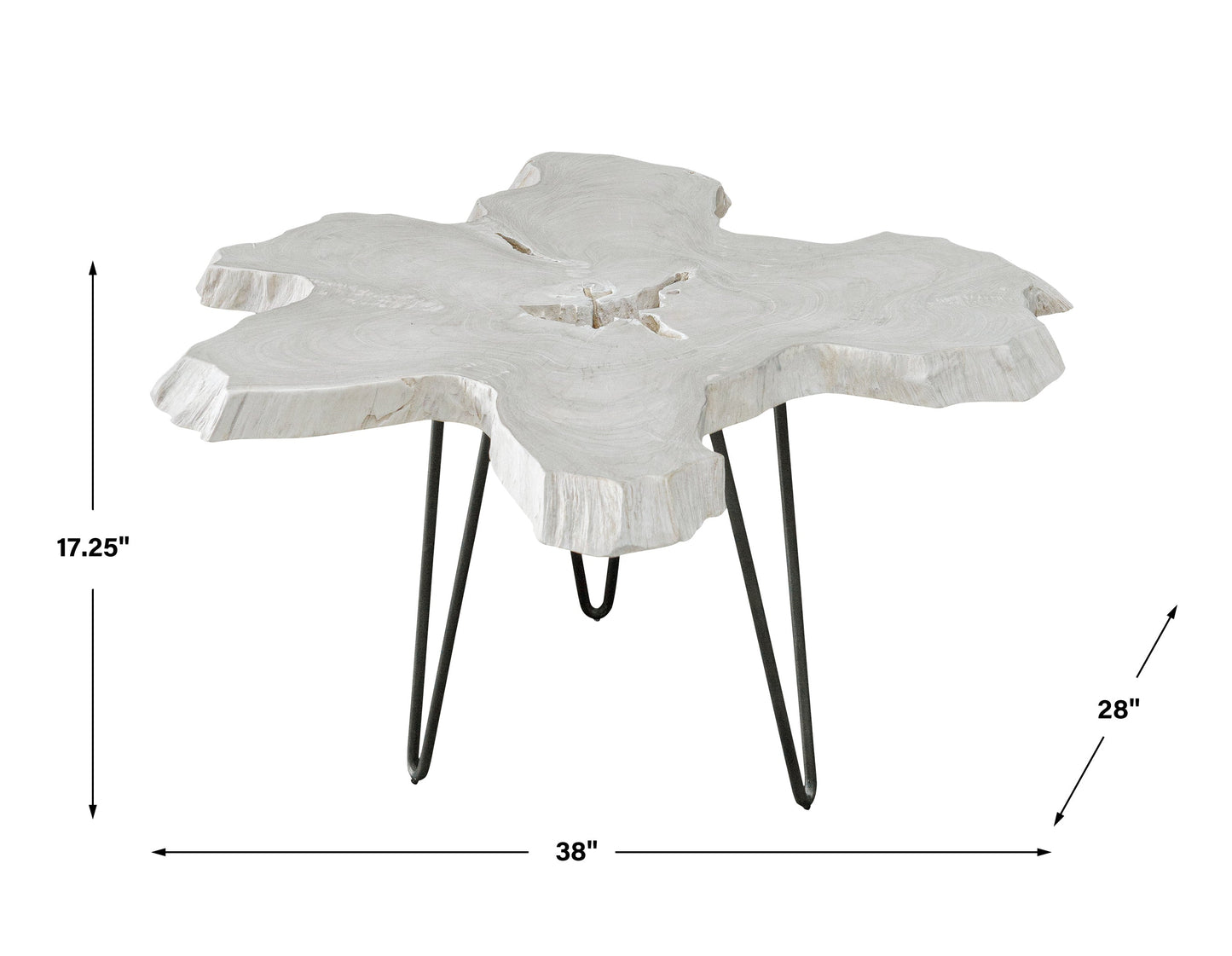 Uttermost Trillium Bleached Teak Coffee Table