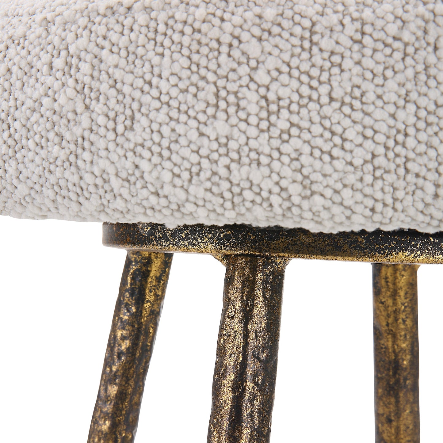 Uttermost Braven White Fabric Counter Stool