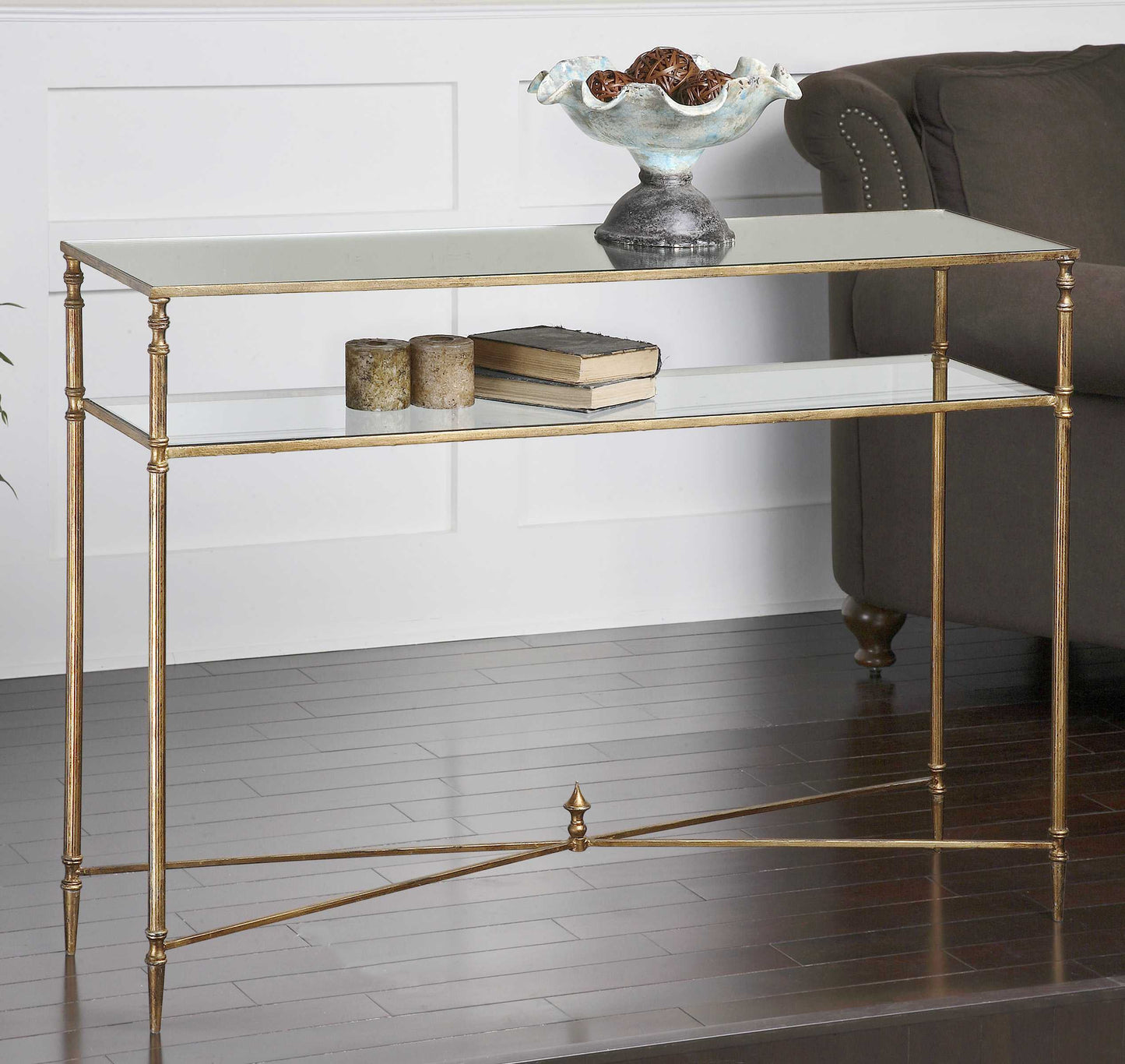 Uttermost Henzler Mirrored Glass Console Table