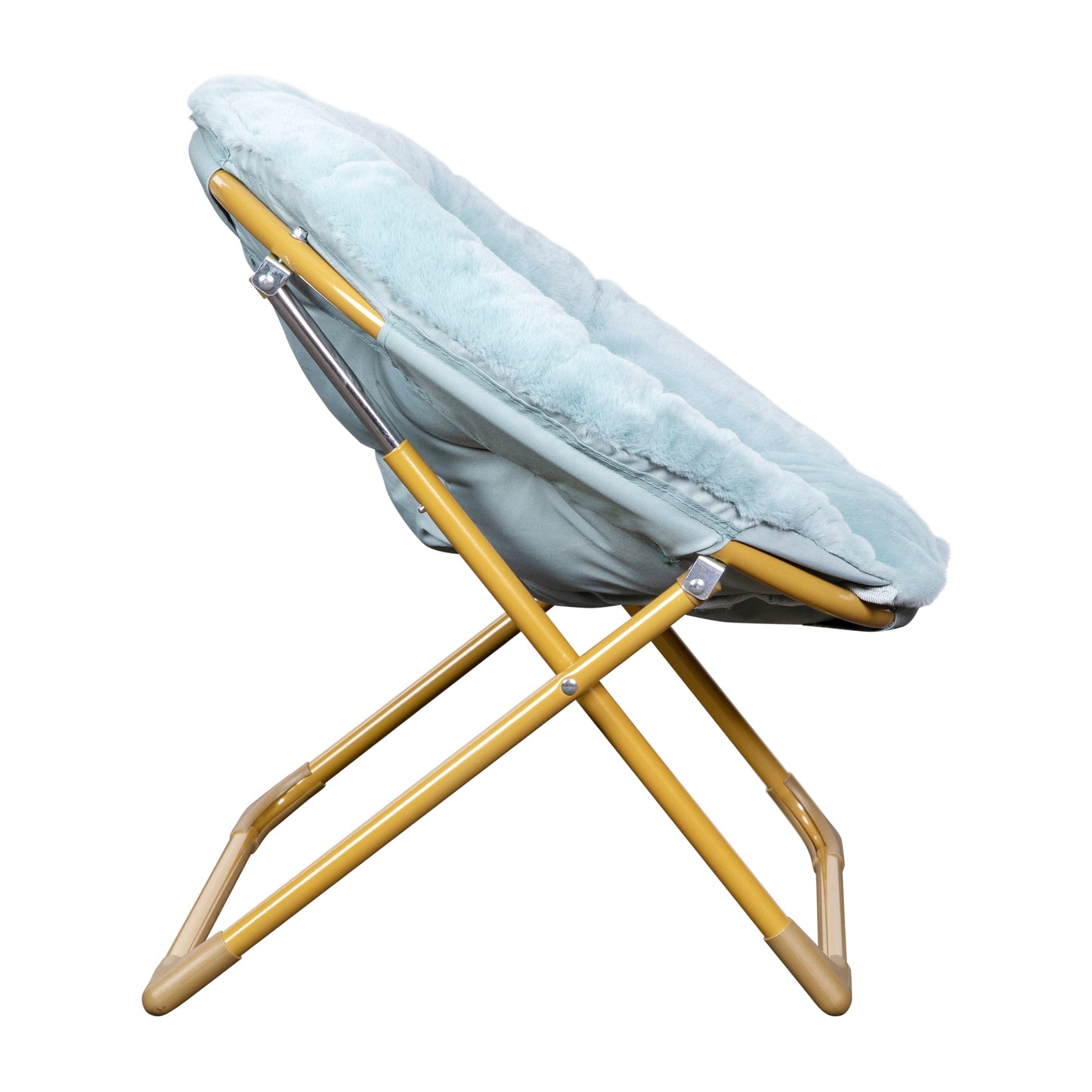 Dusty Aqua Kids Fur Moon Chair FV-FMC-030-DTAQ-SGD-GG